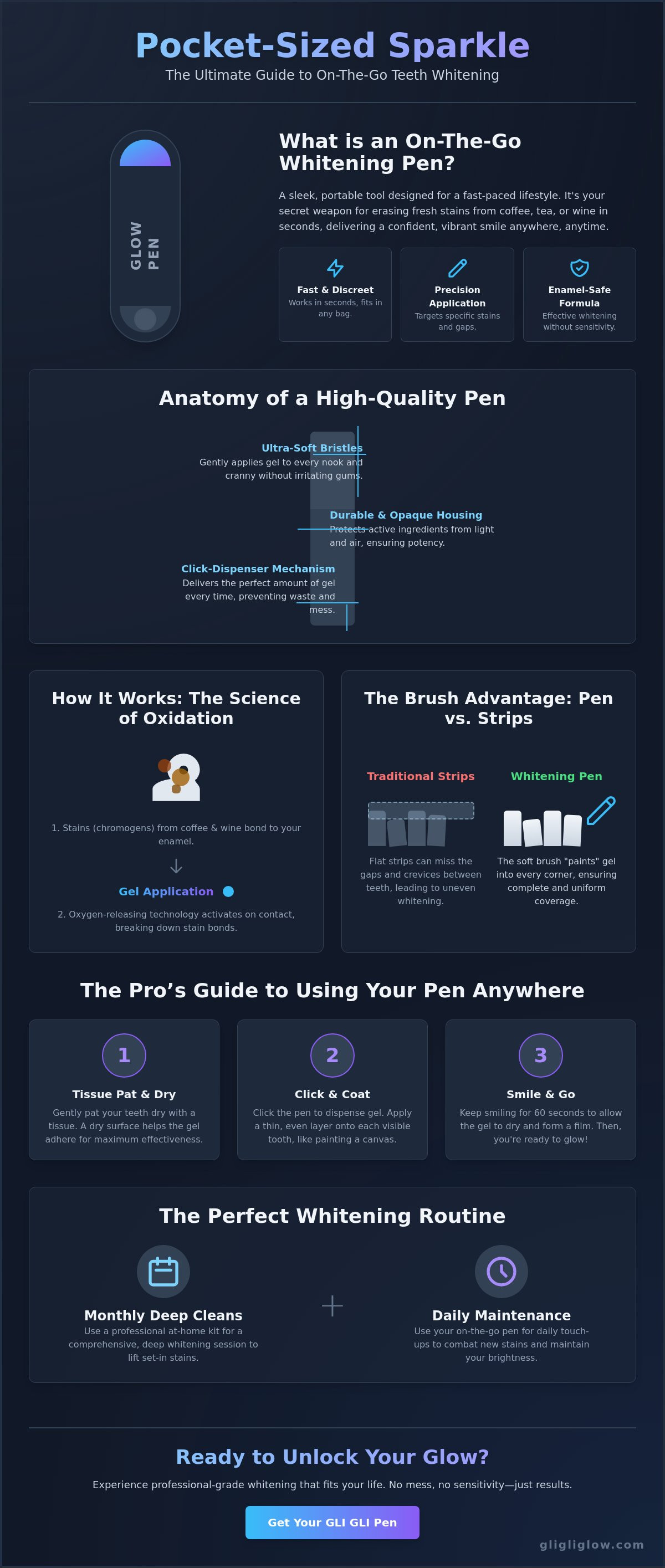 On-the-go teeth whitening pen