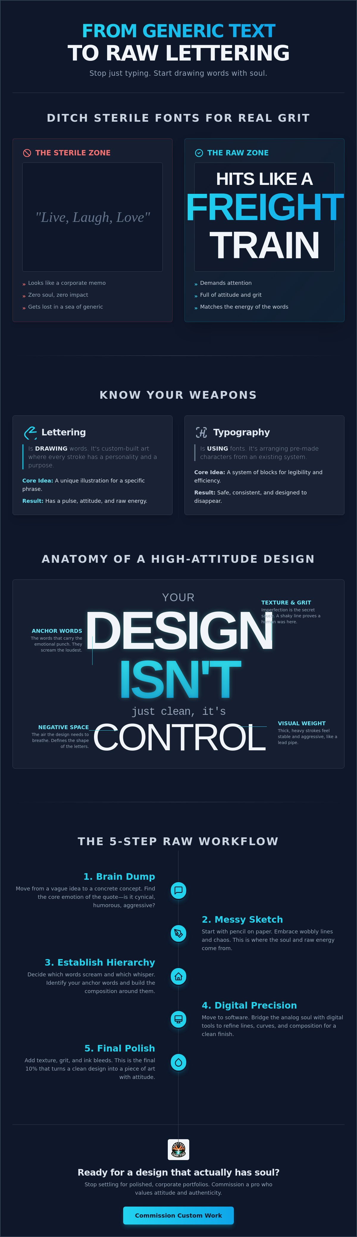 Turning a quote into a lettering design