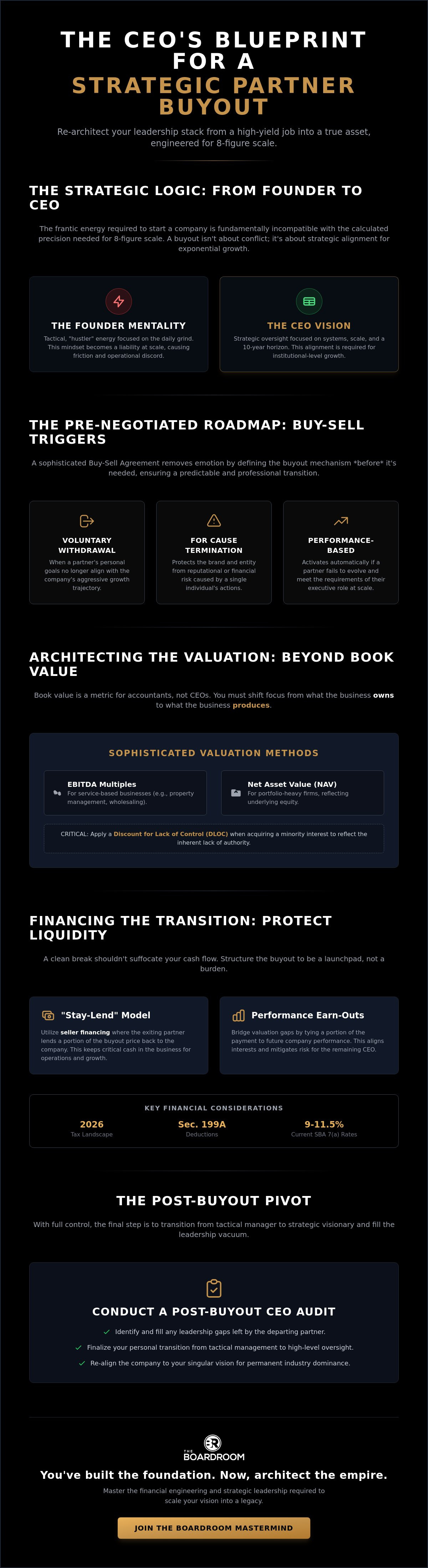 How to structure a business partner buyout