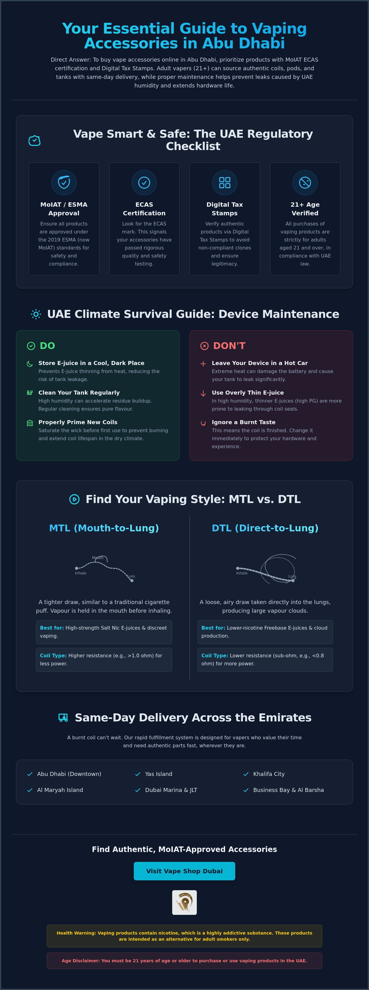 Buy vape accessories online Abu Dhabi