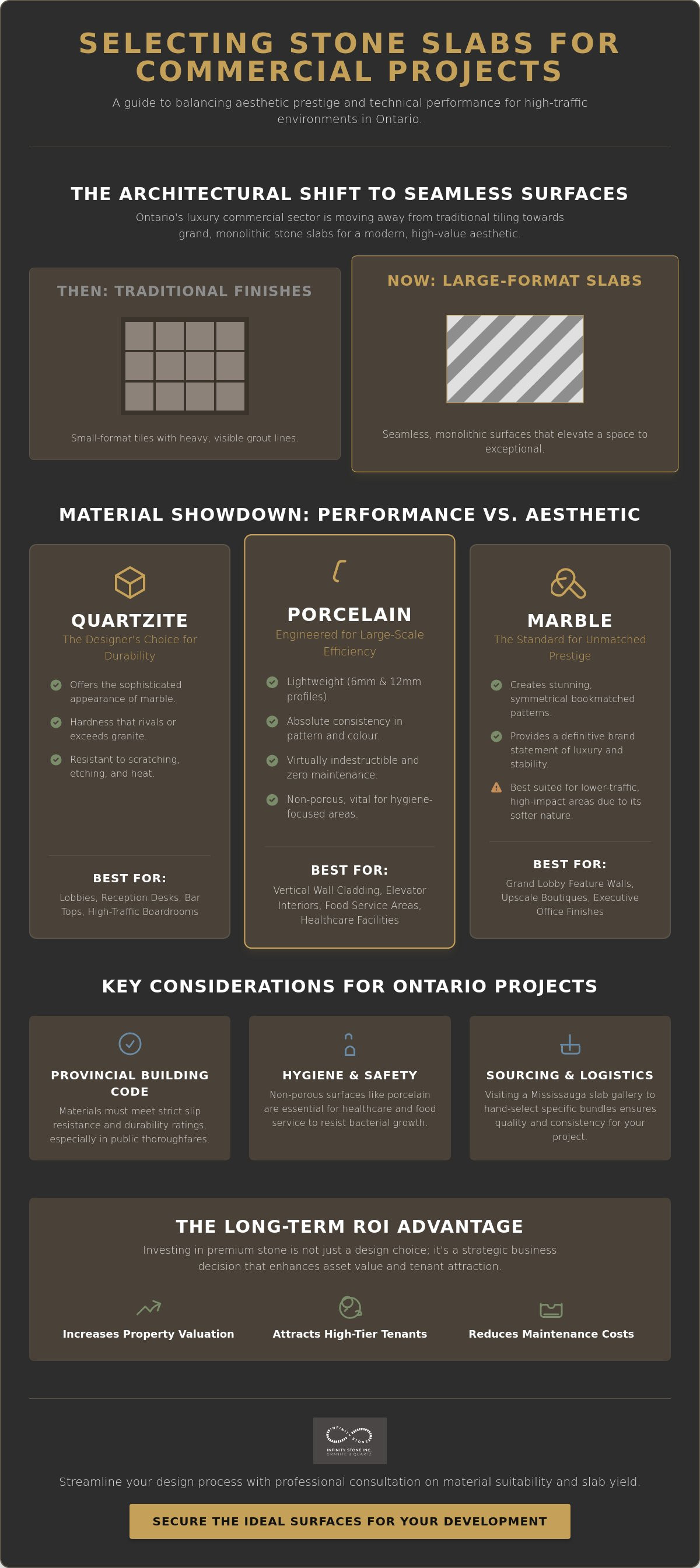 Stone slabs for commercial projects ontario
