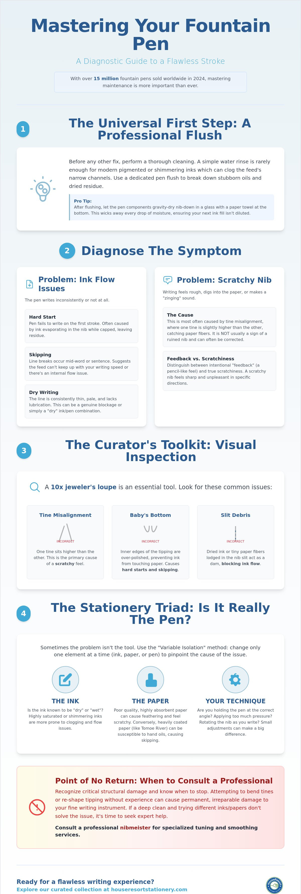 Fountain pen troubleshooting common problems