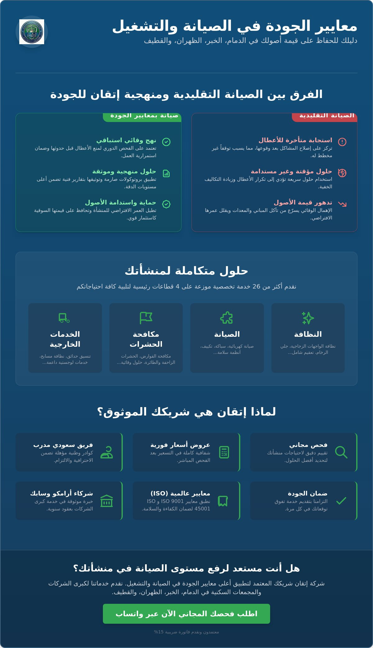 معايير الجودة في الصيانة