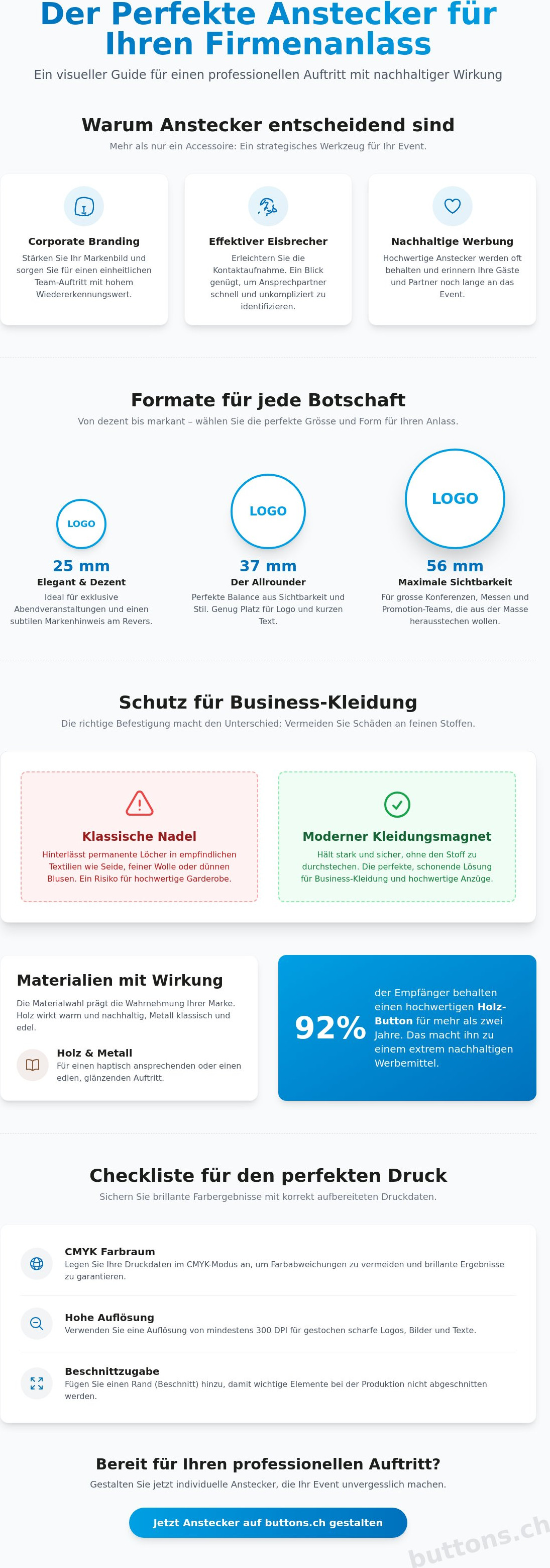 Anstecker für firmenanlass schweiz