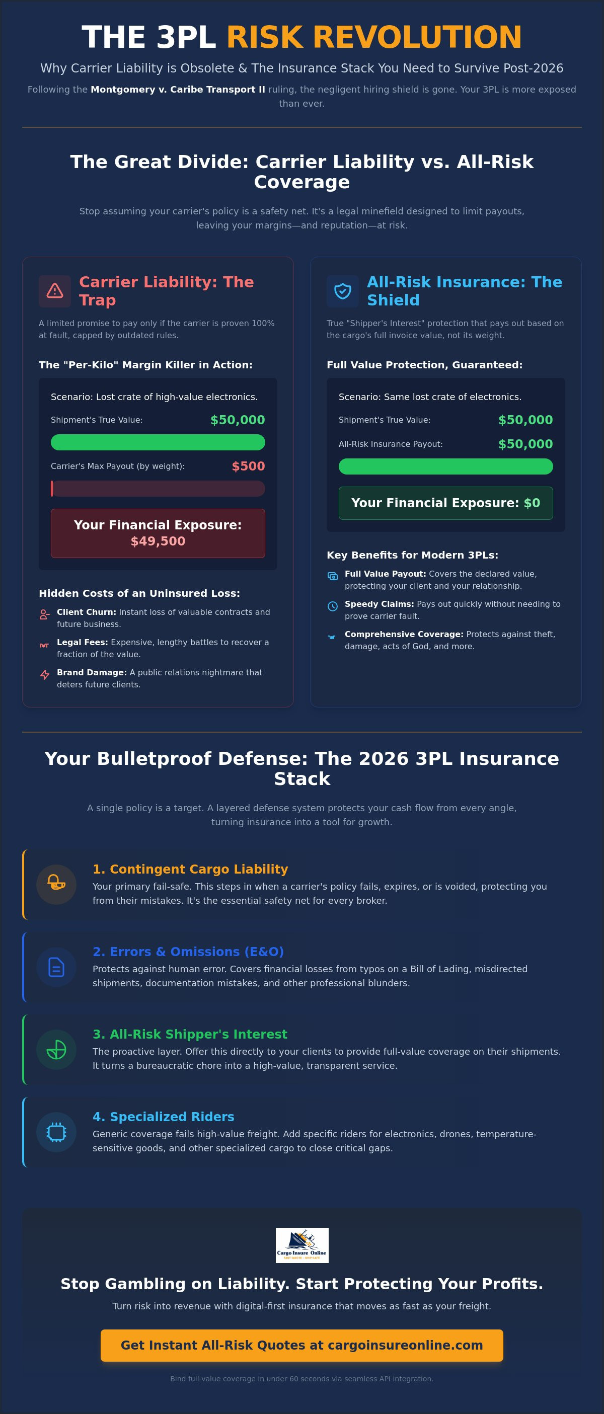 Cargo insurance for 3PL providers
