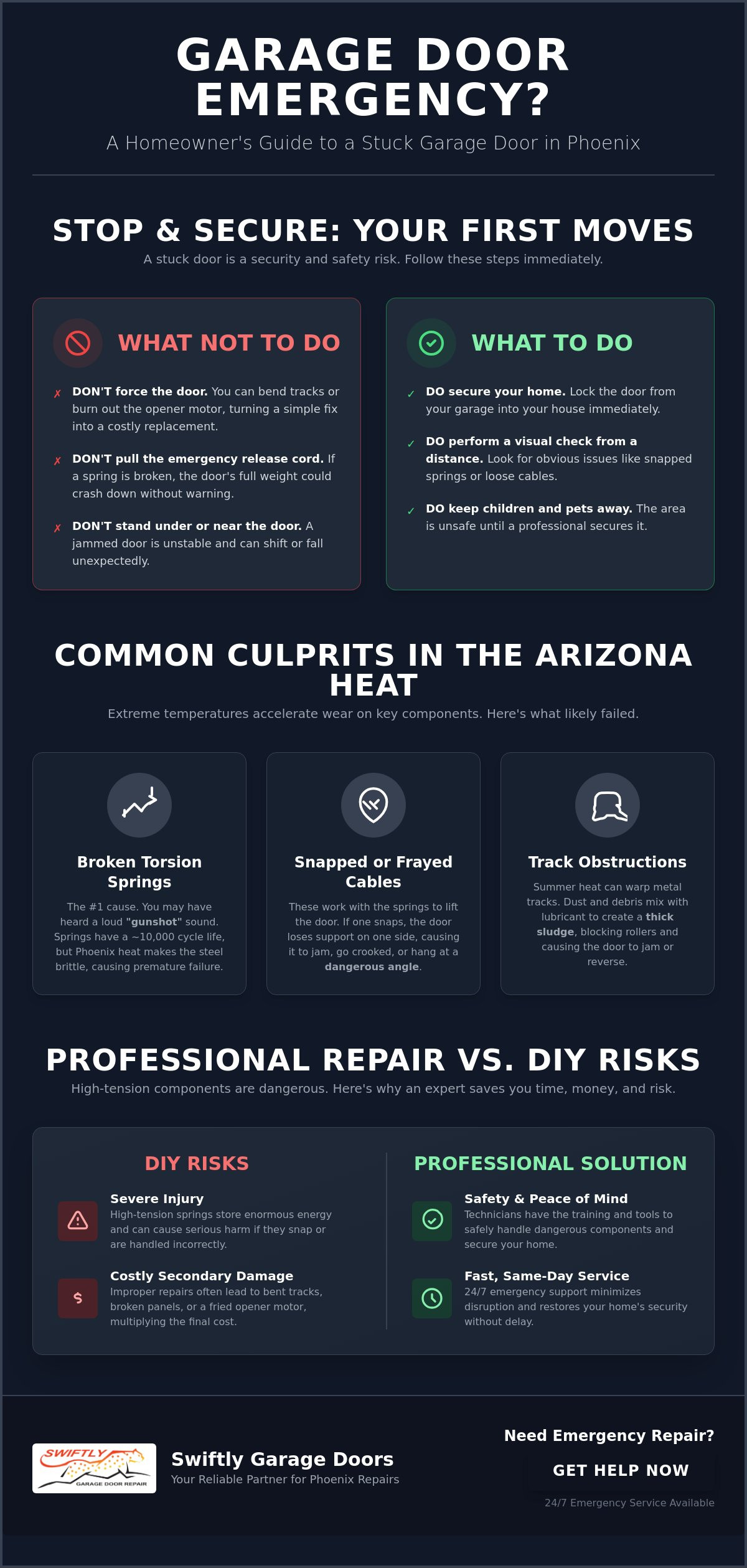 Broken garage door repair Phoenix