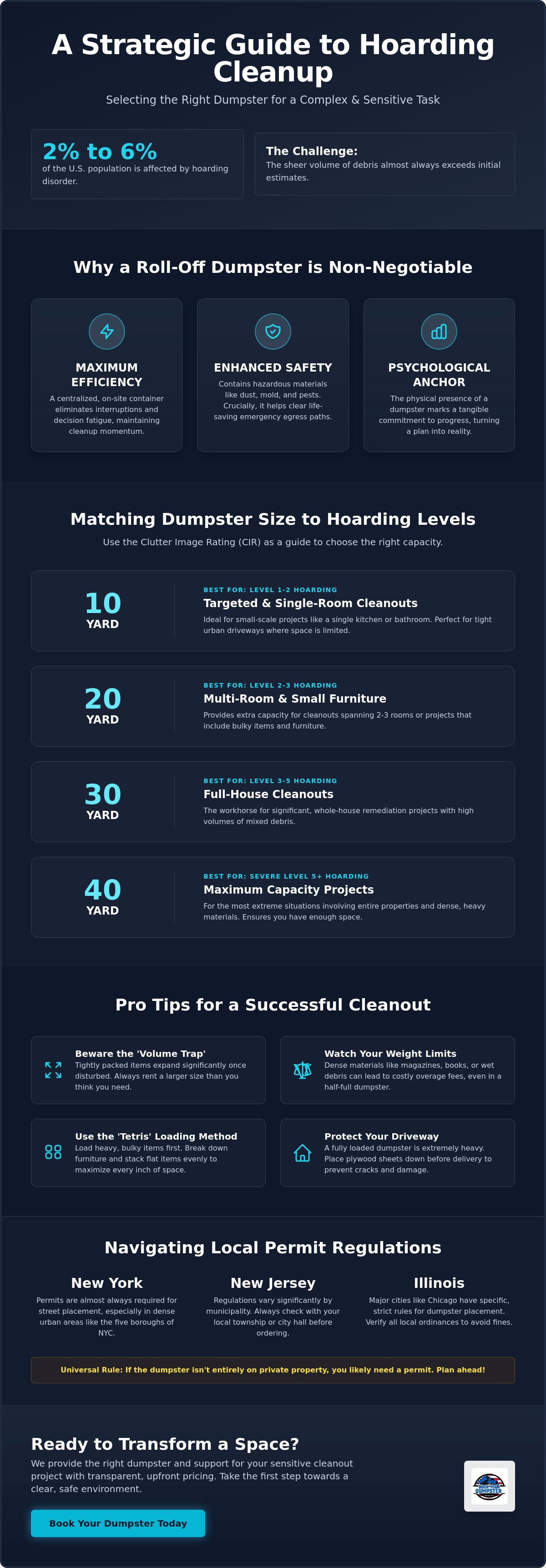 Renting a dumpster for a hoarding situation
