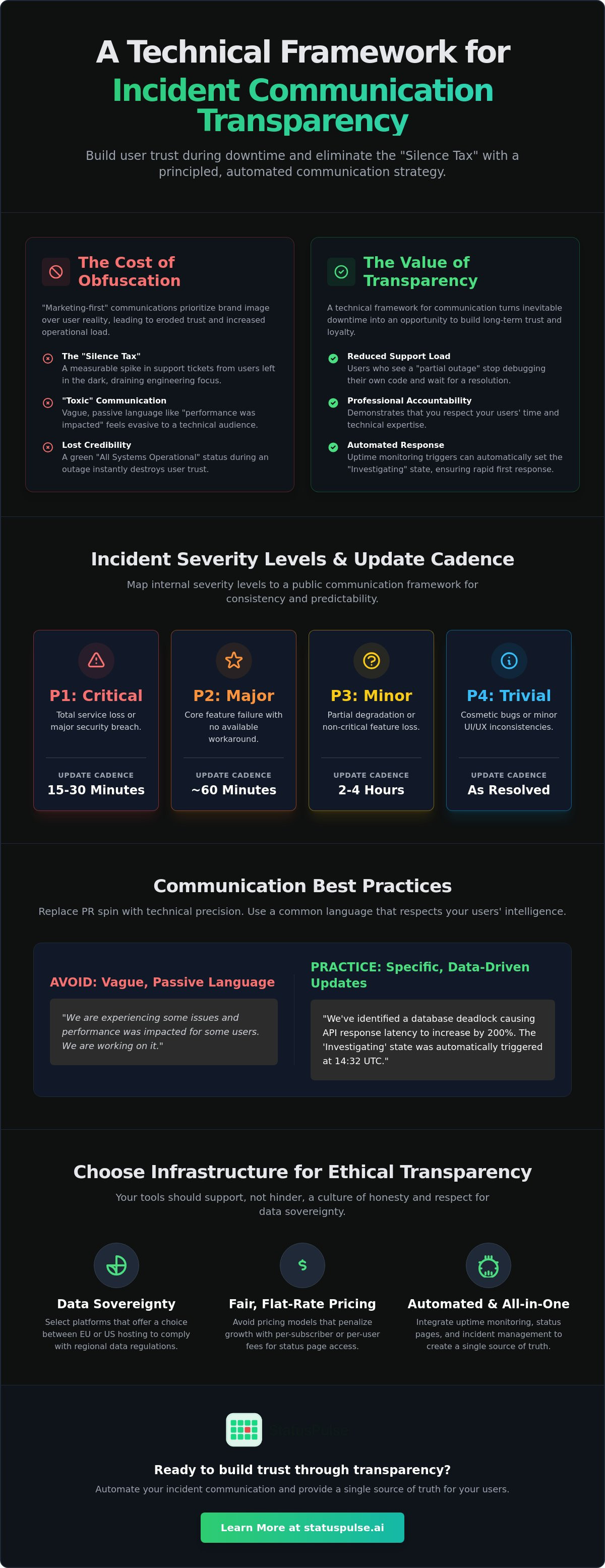 Incident communication transparency