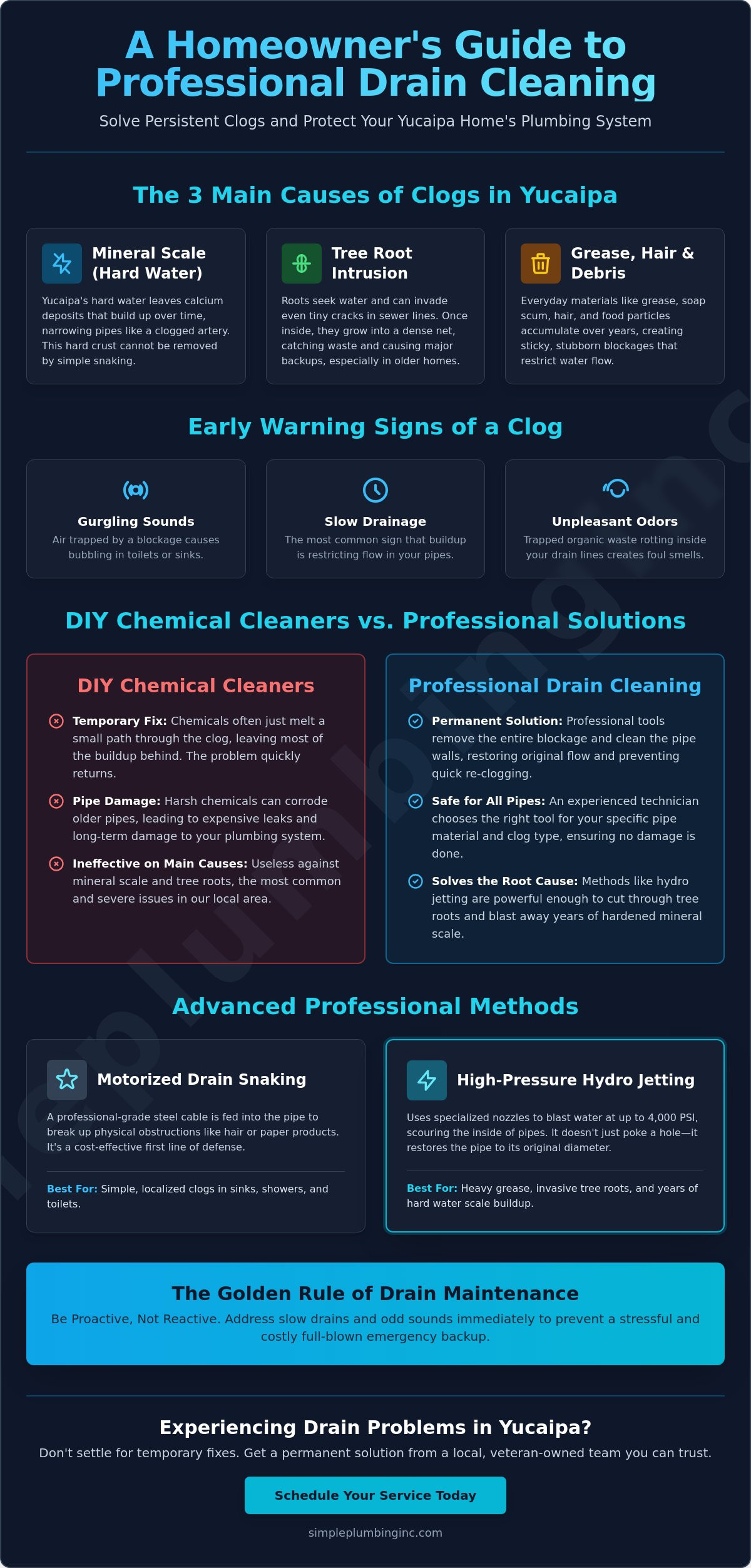 Drain cleaning Yucaipa CA