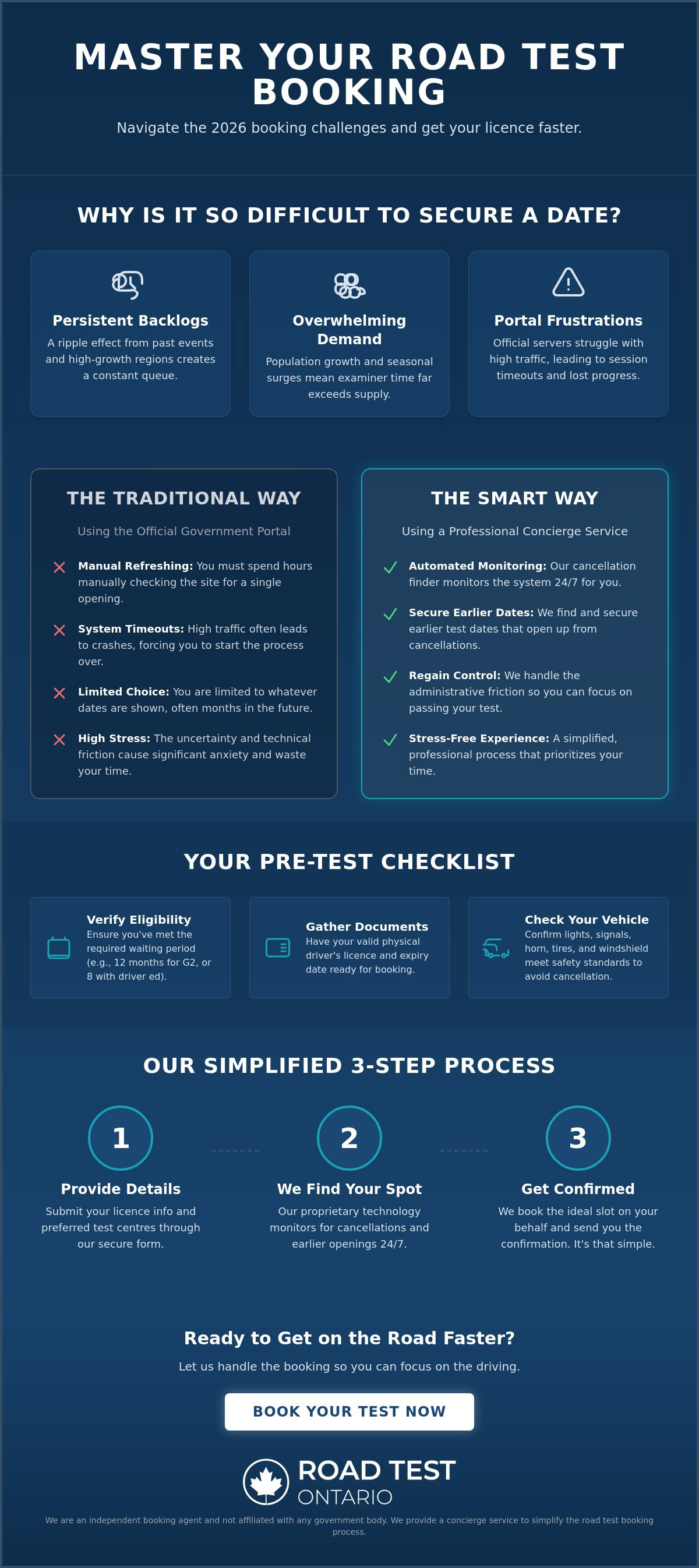 Book a road test