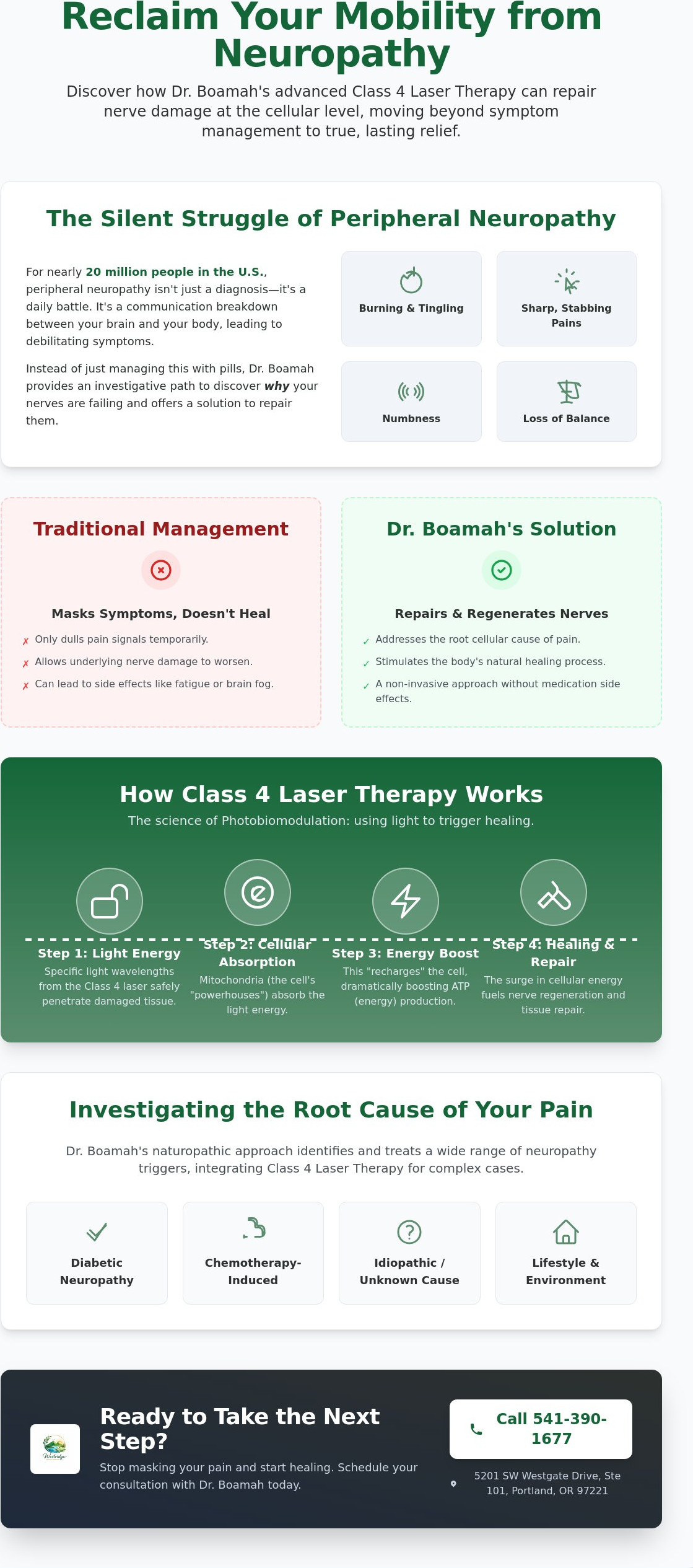 Class 4 laser therapy for neuropathy Portland
