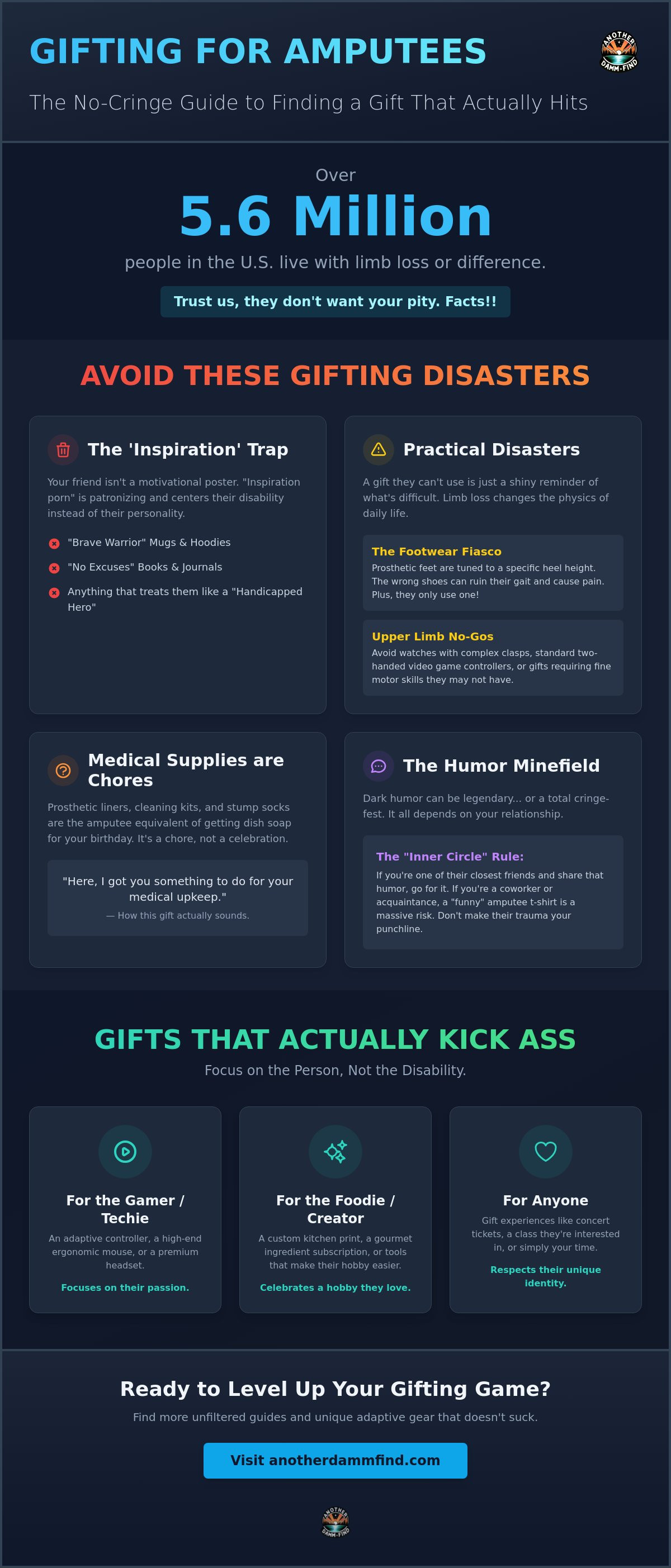 What not to buy an amputee as a gift