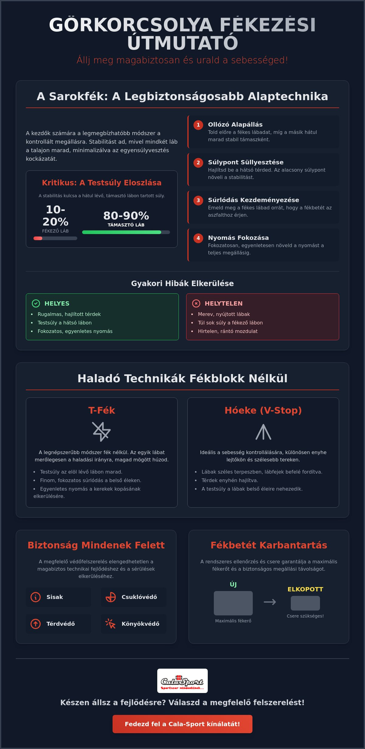 Görkorcsolya fék használata