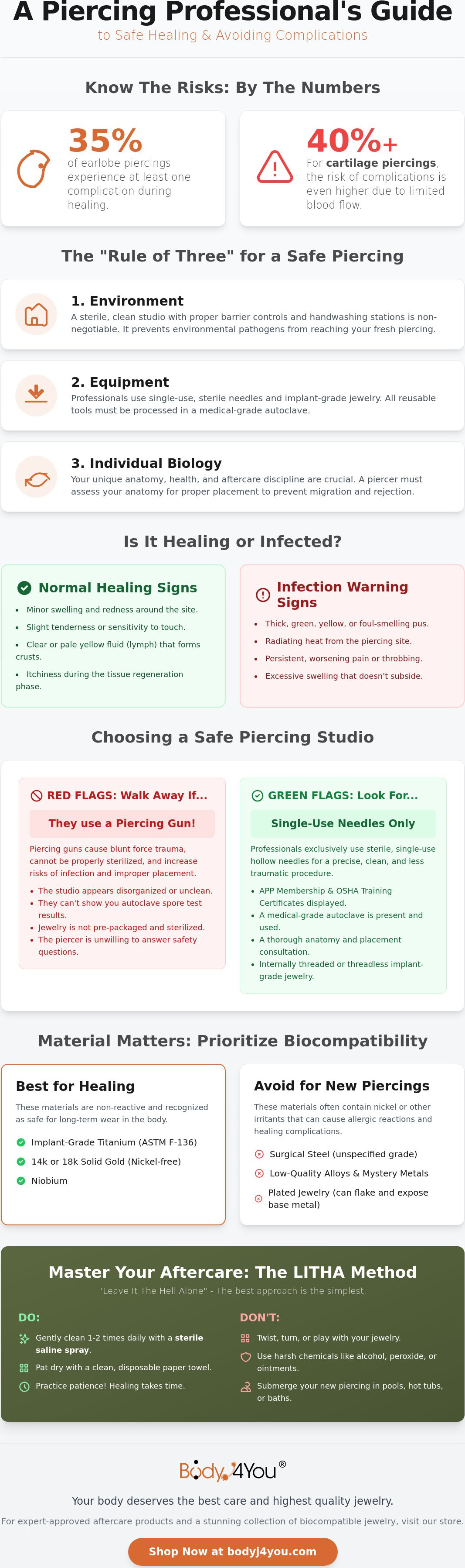 Piercing risks and how to avoid them