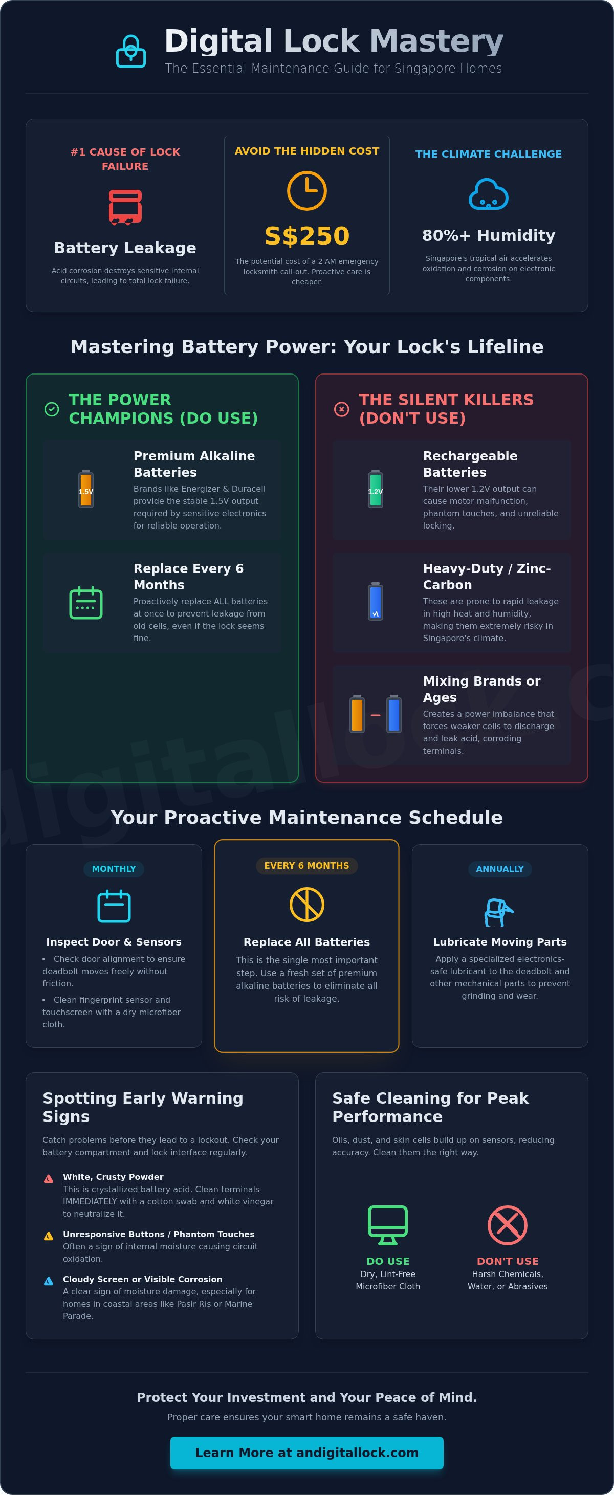 Digital lock maintenance
