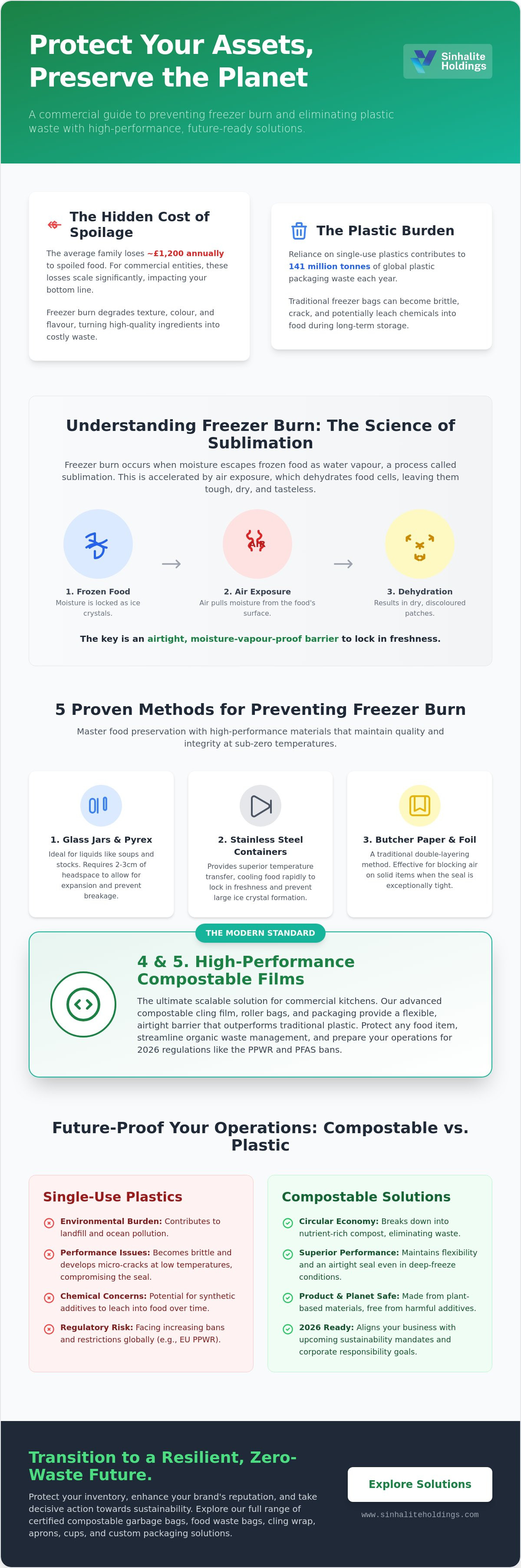 Preventing freezer burn without plastic