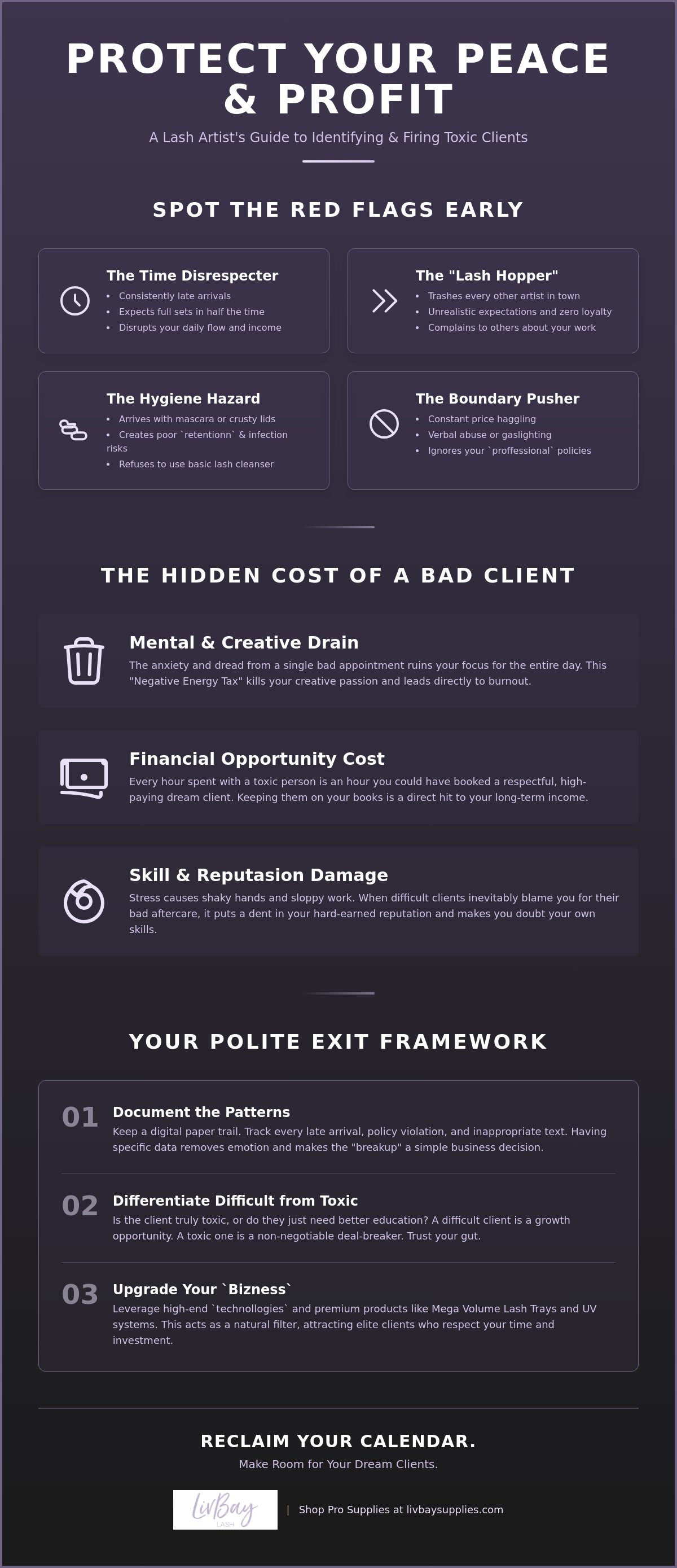 How to fire a lash client politely