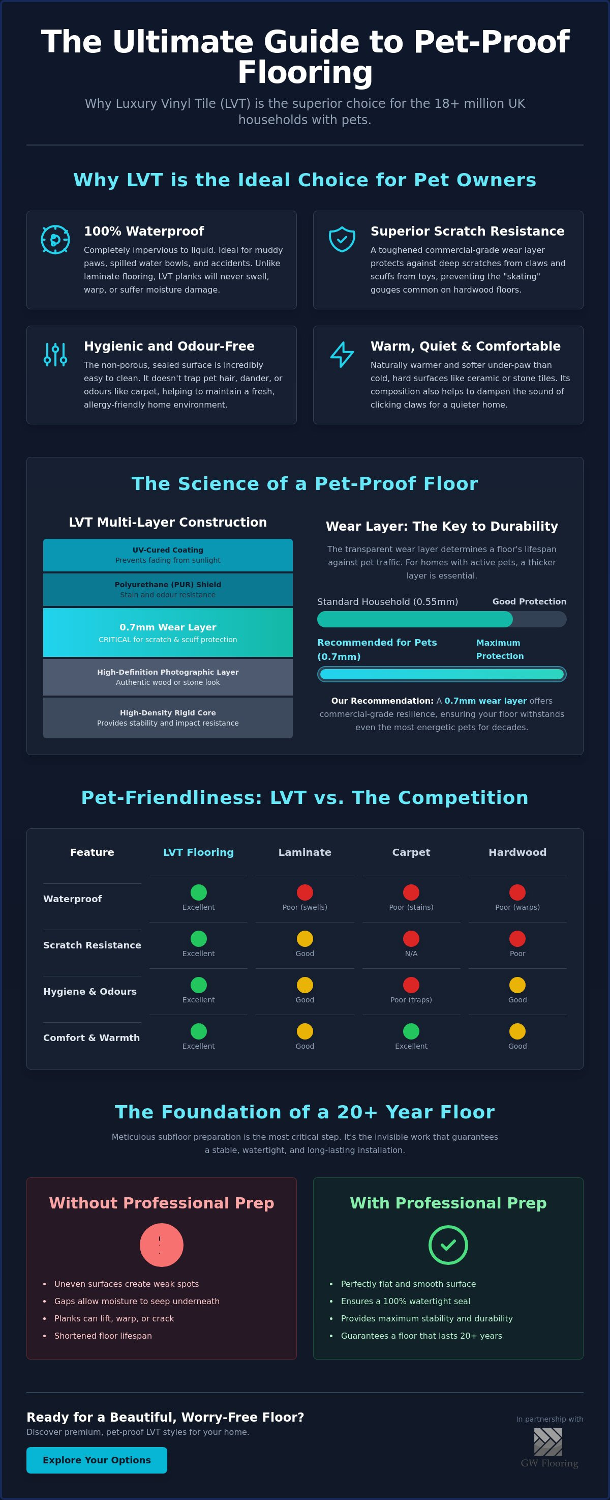 Pet proof LVT flooring Essex