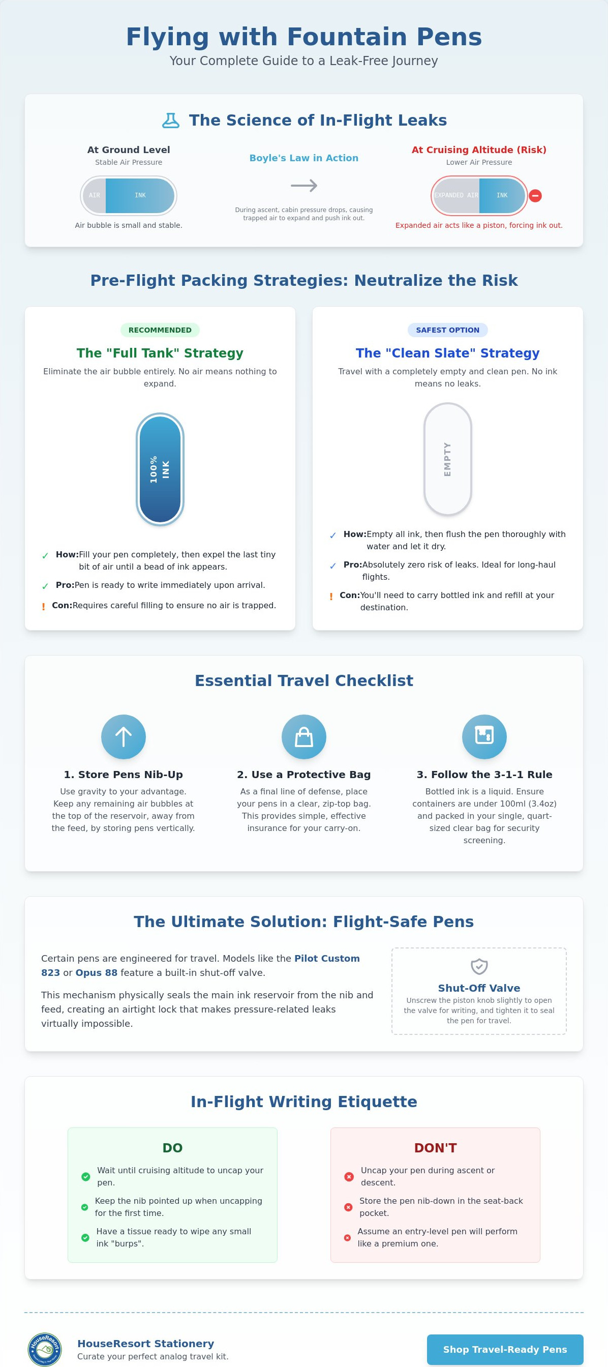 Can you take a fountain pen on an airplane