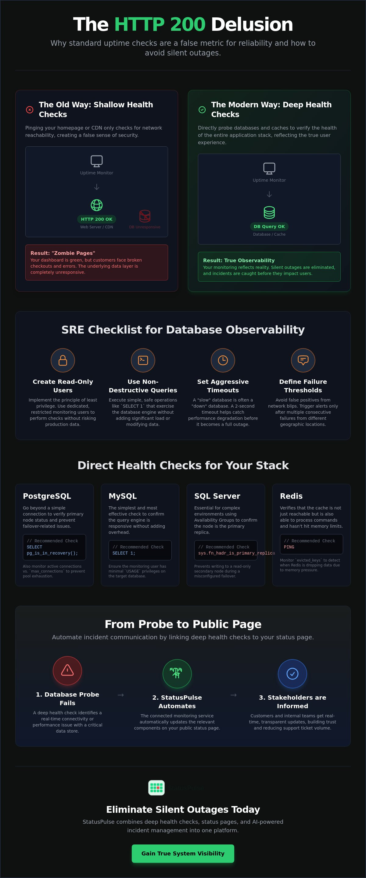 Monitor Your Database and Not Just Your Homepage with Direct Postgres MySQL SQL Server and Redis Health Checks