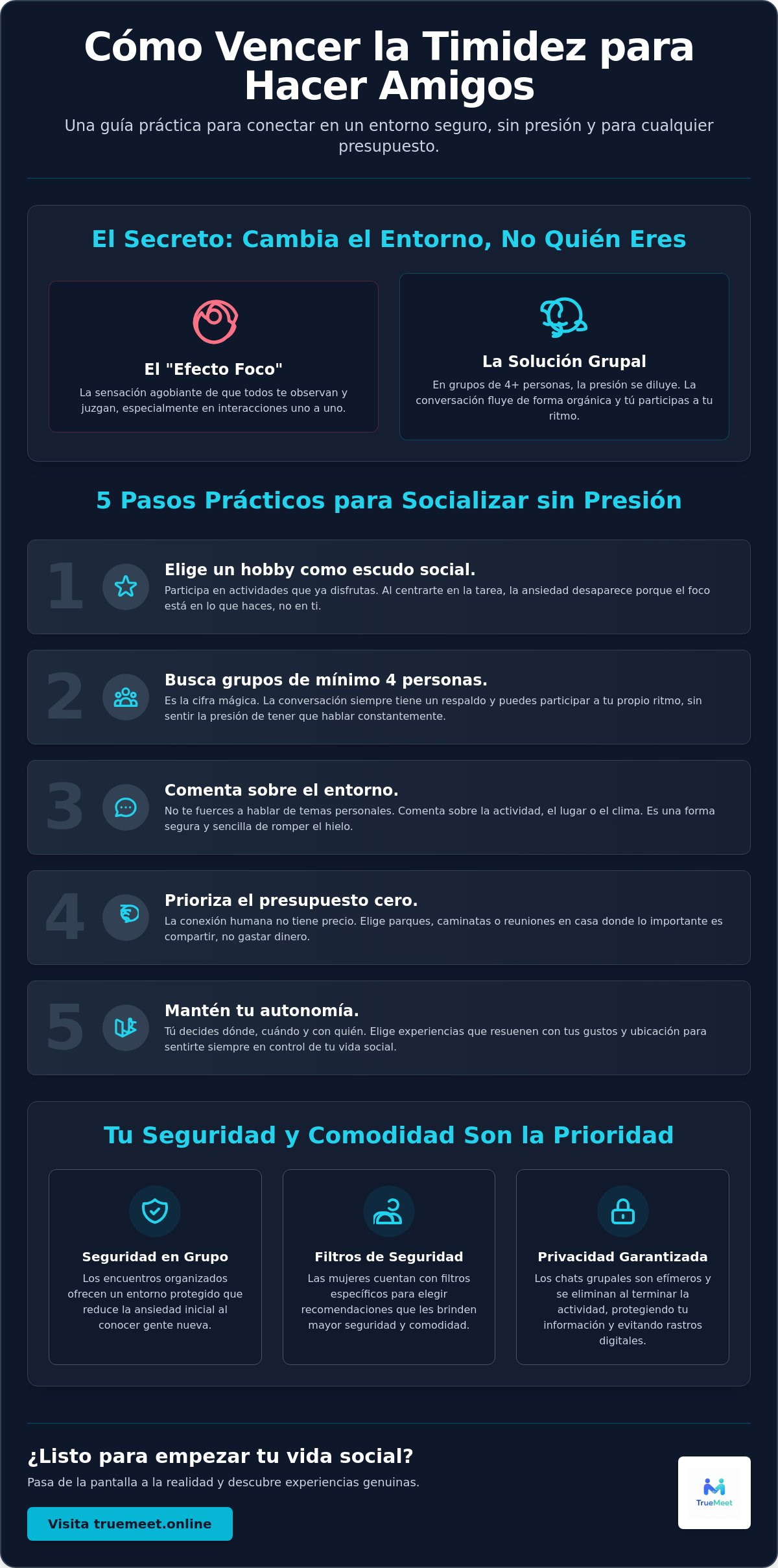 Cómo vencer la timidez para hacer amigos