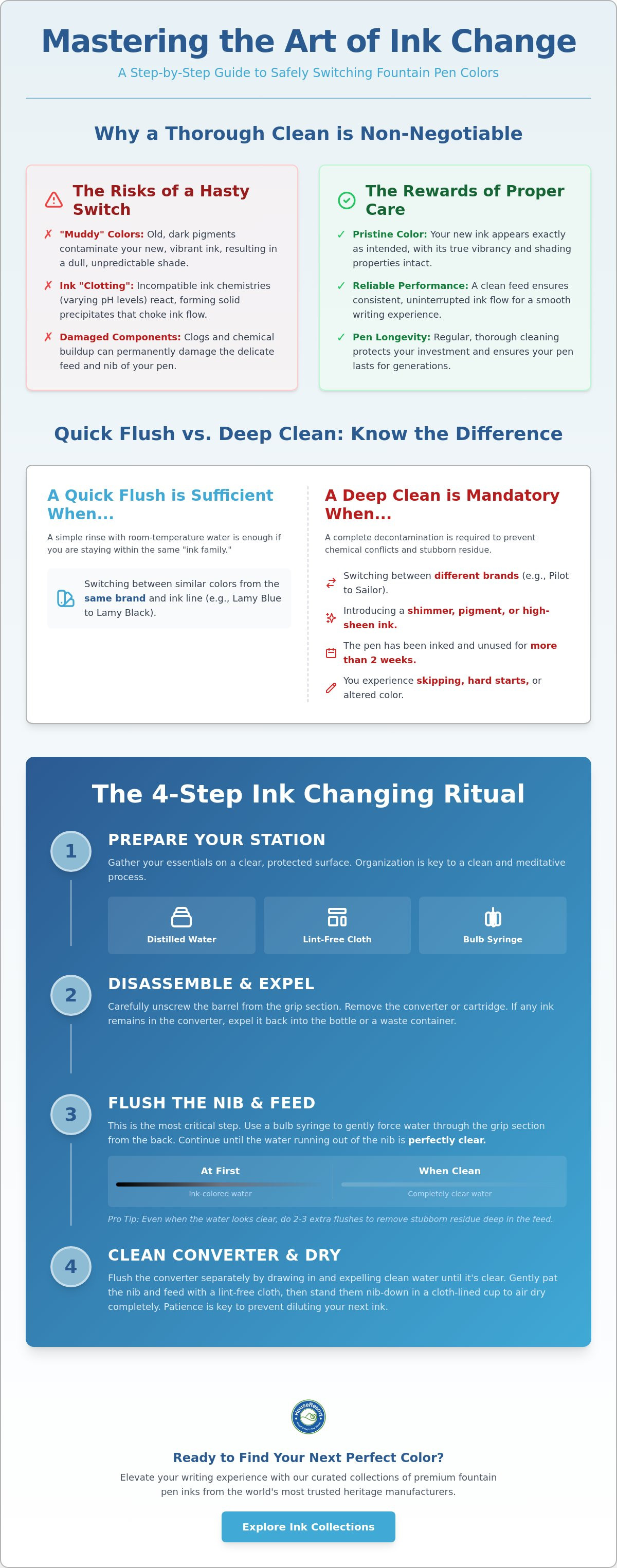 How to change fountain pen ink colors