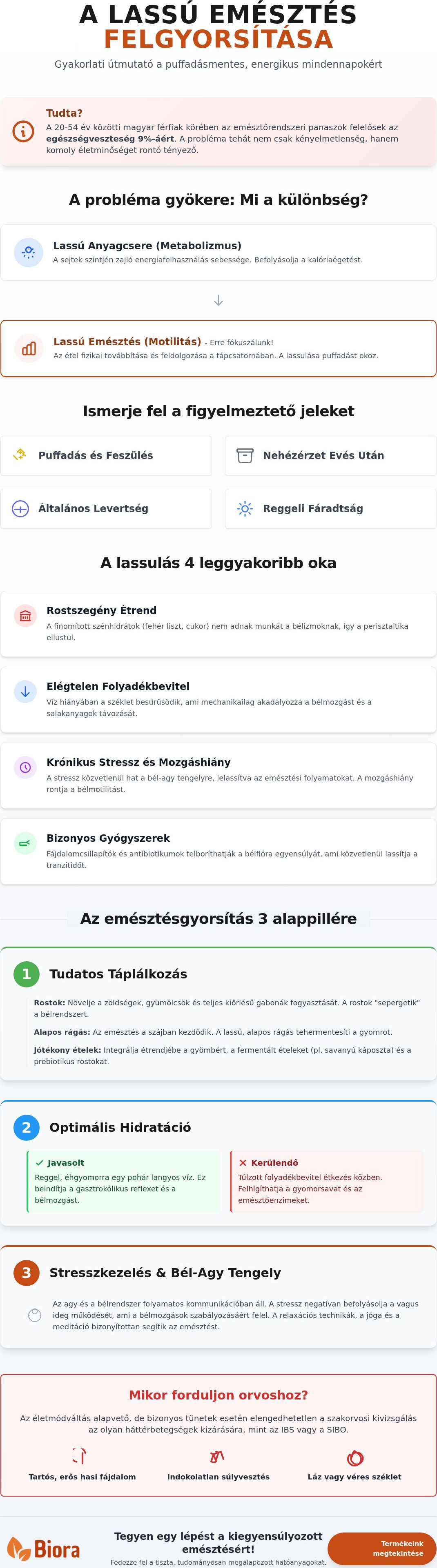 Lassú emésztés felgyorsítása