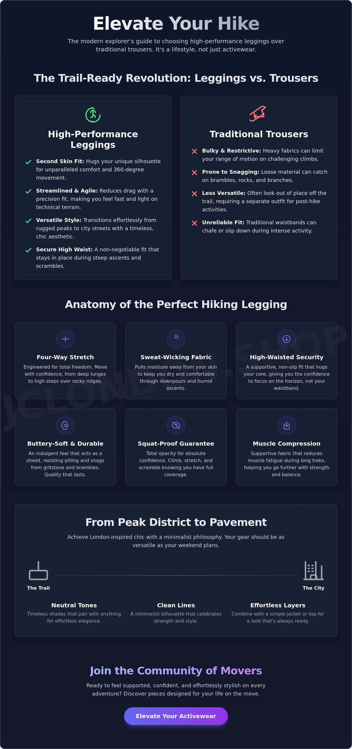 Best hiking leggings UK