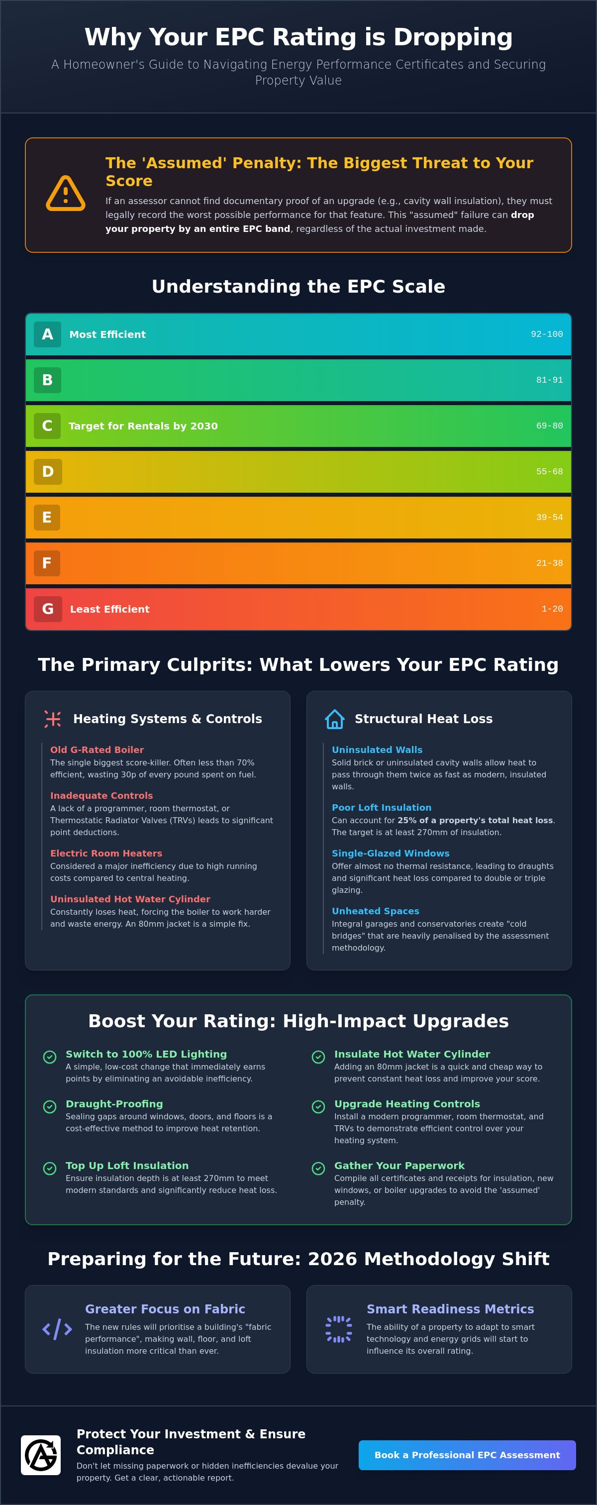 What lowers an EPC rating