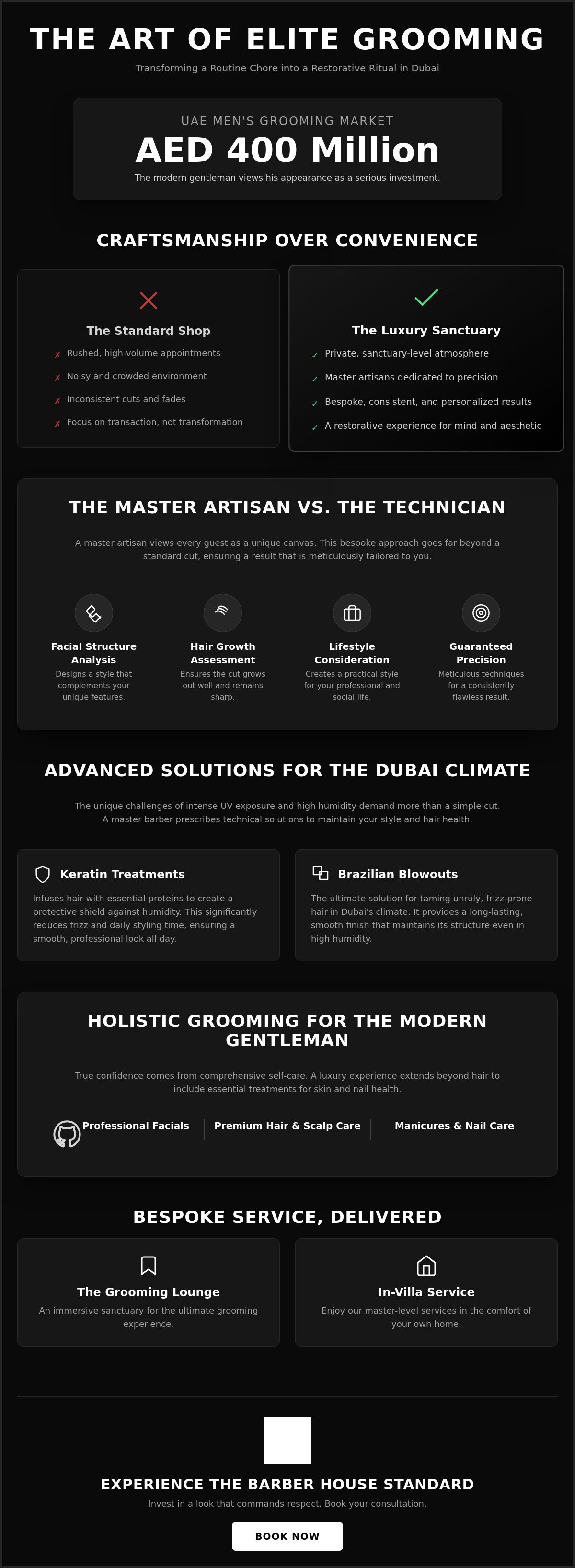 Luxury barber Dubai
