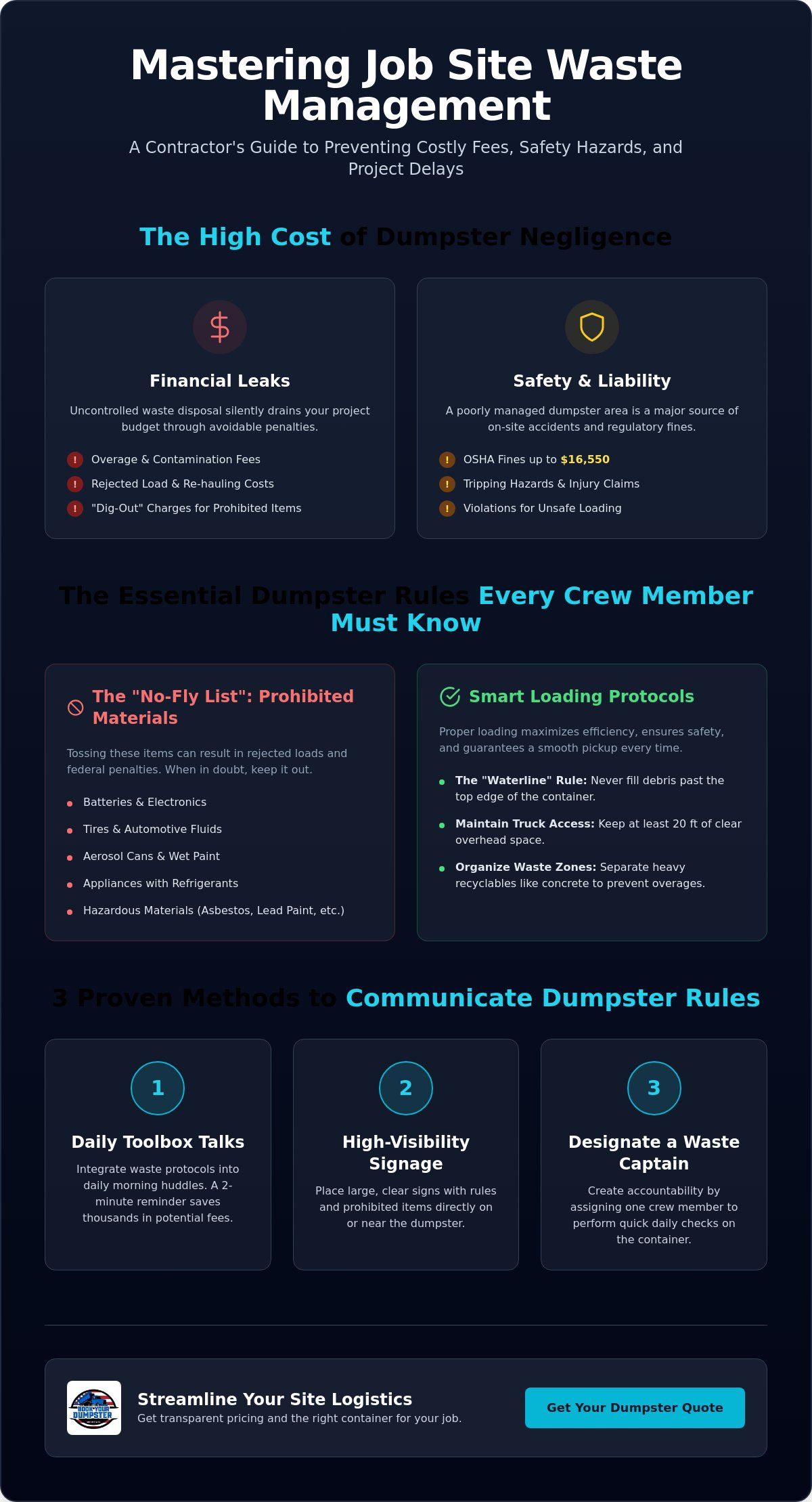 How to communicate dumpster rules to a work crew