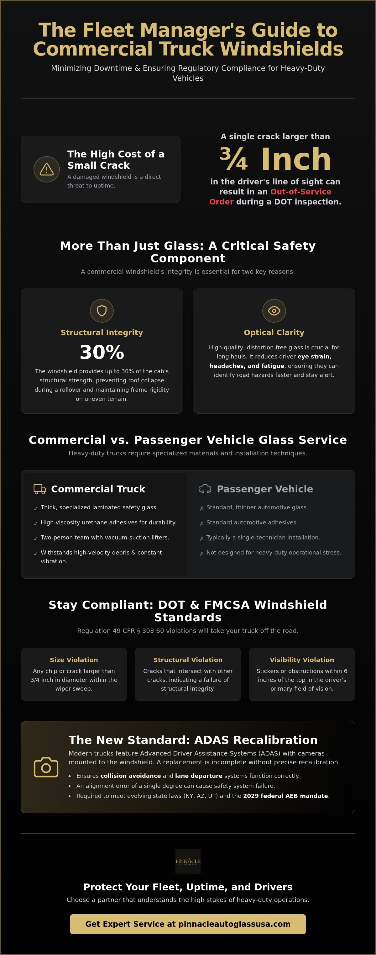 Commercial truck windshield replacement