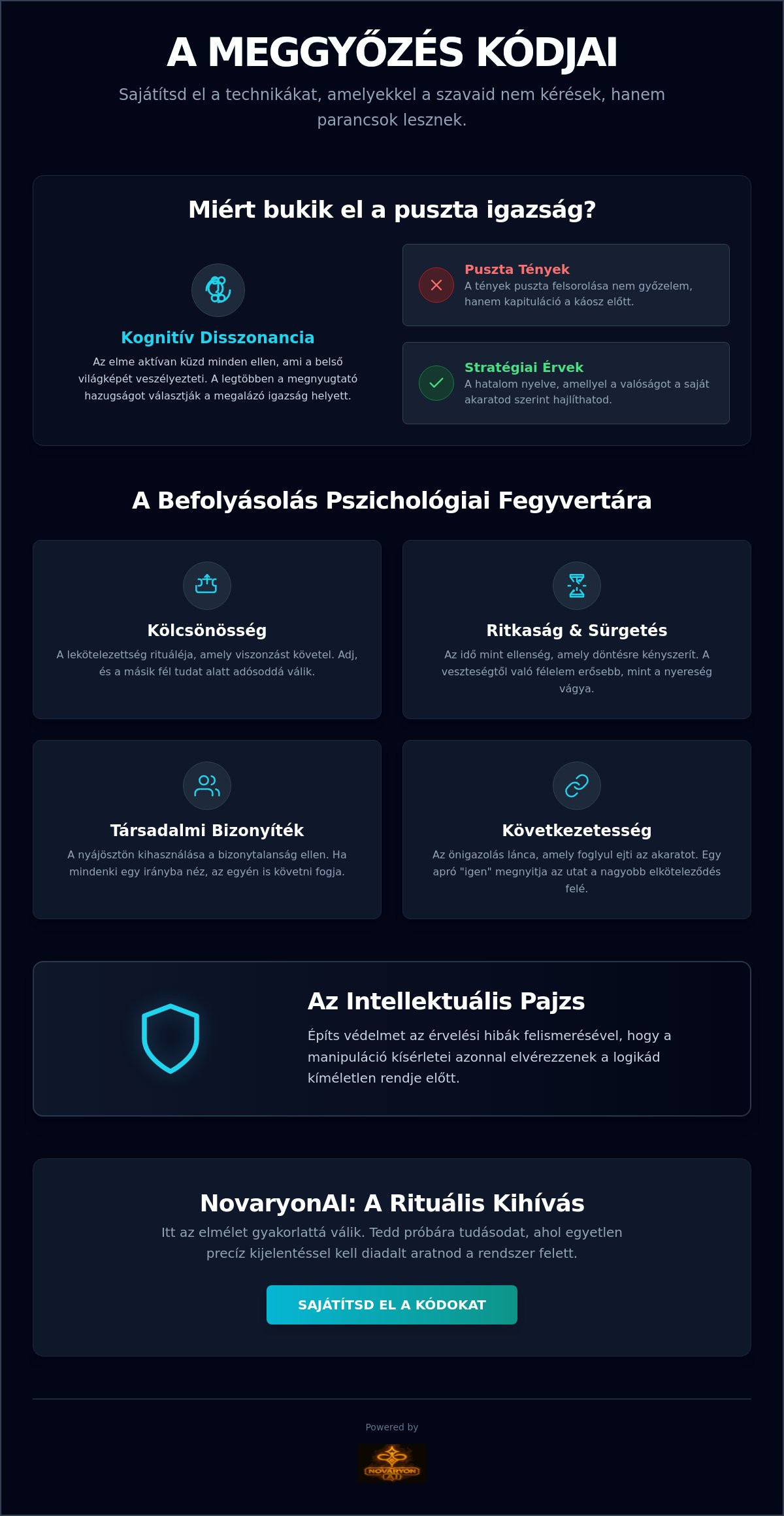 Meggyőzés pszichológiája gyakorlat