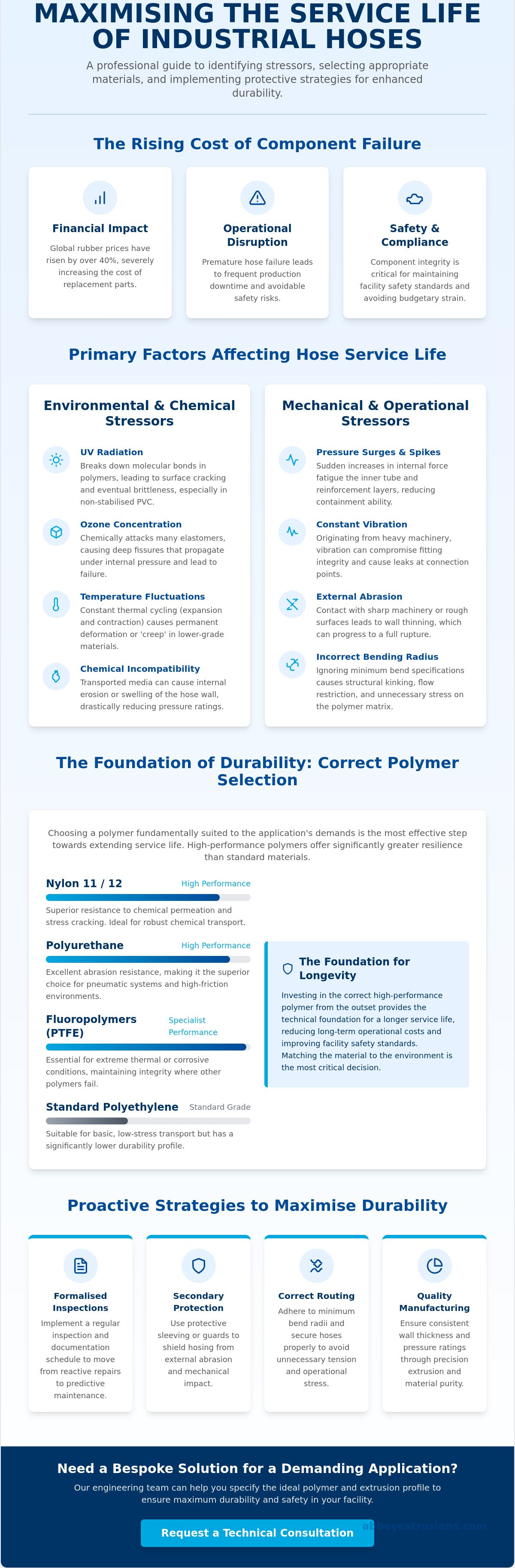 Extending the service life of industrial hoses