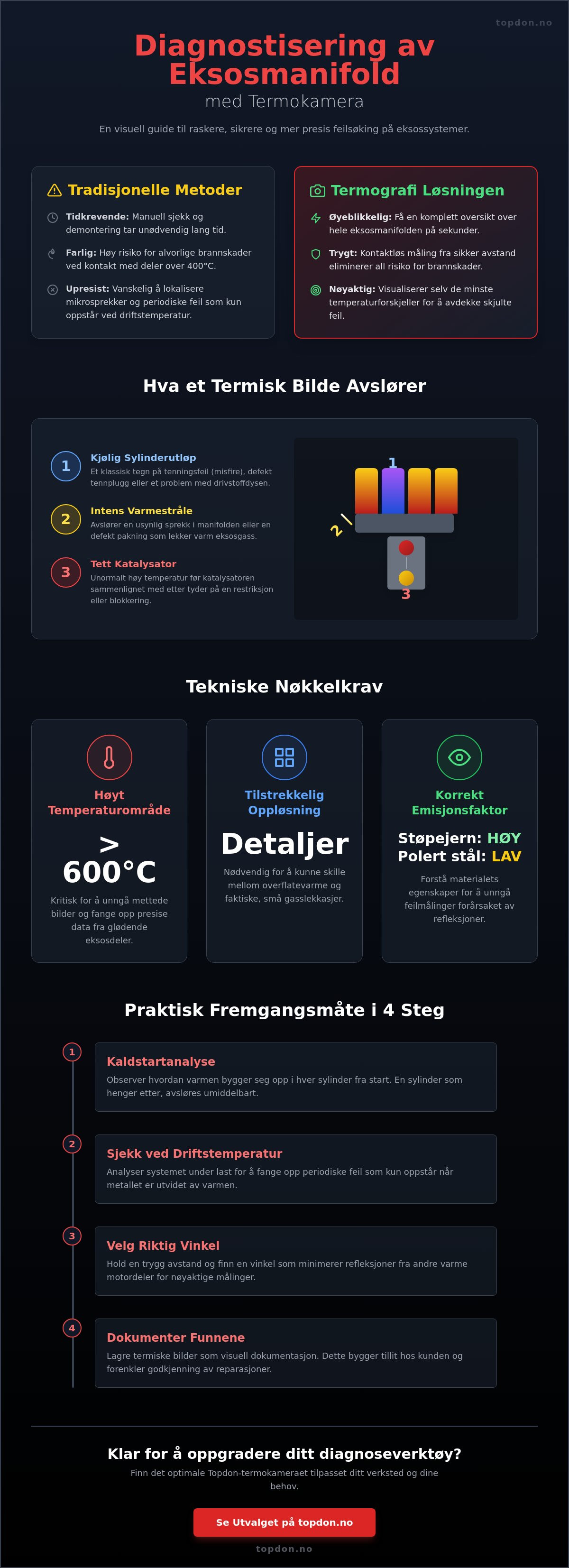 Termokamera for eksosmanifold