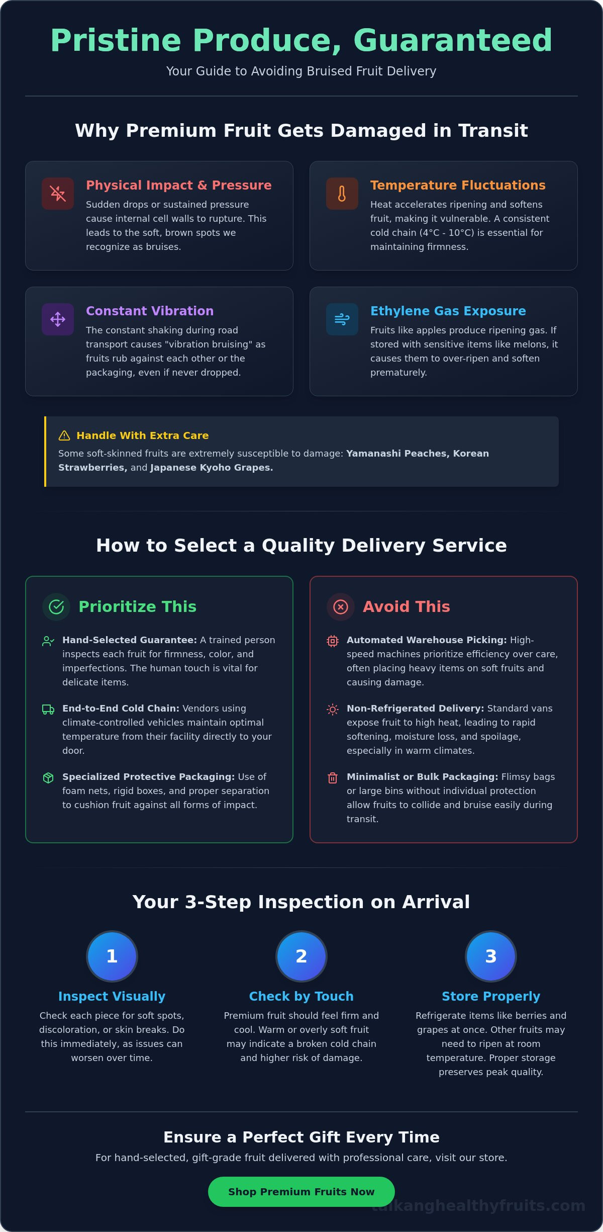 How to avoid bruised fruit delivery