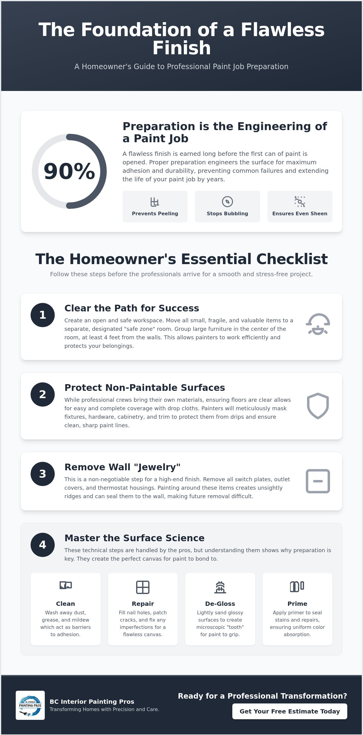 Paint job preparation checklist for homeowners
