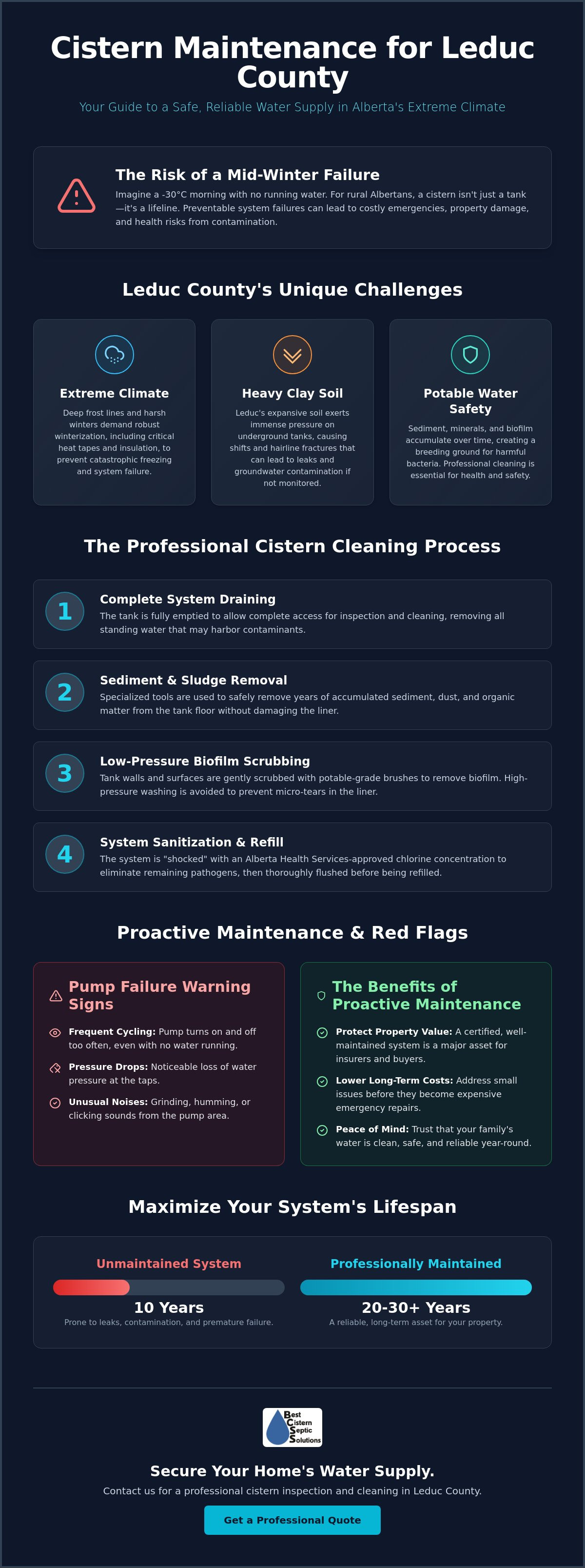 Cistern maintenance Leduc County