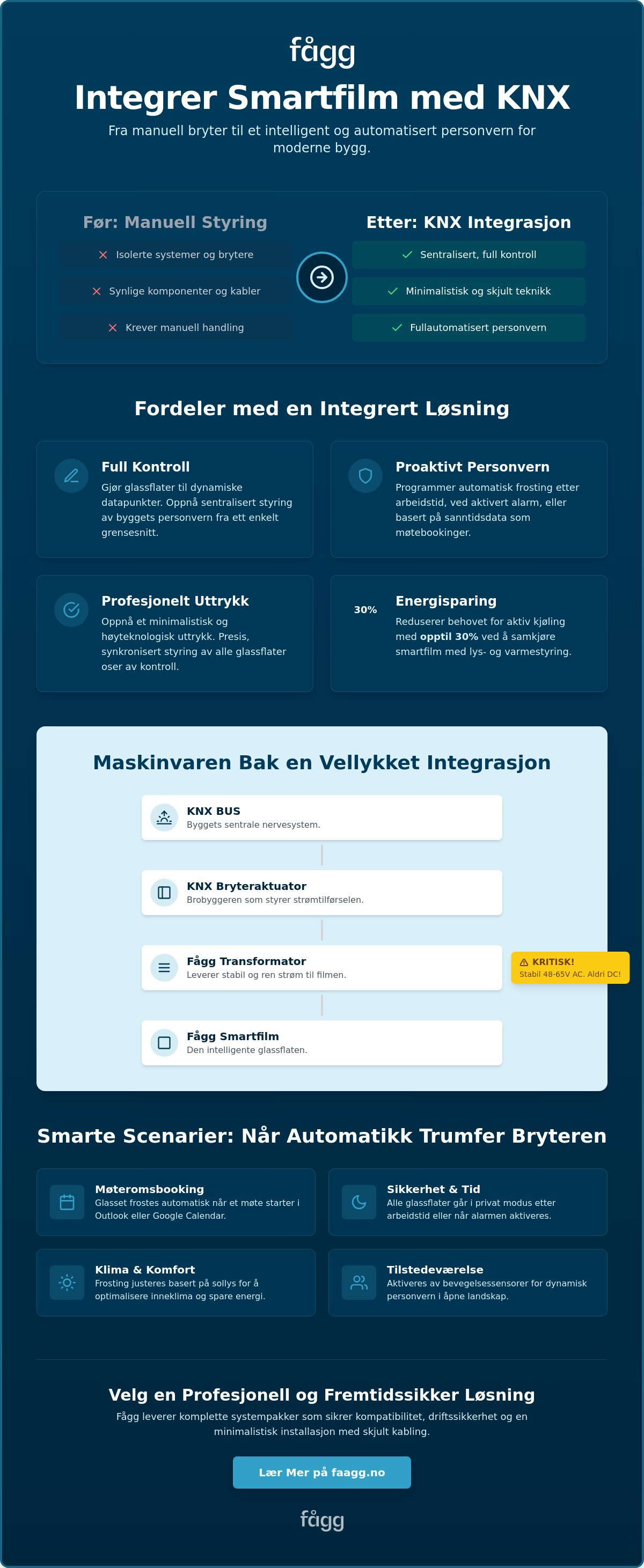Integrere smartfilm med KNX