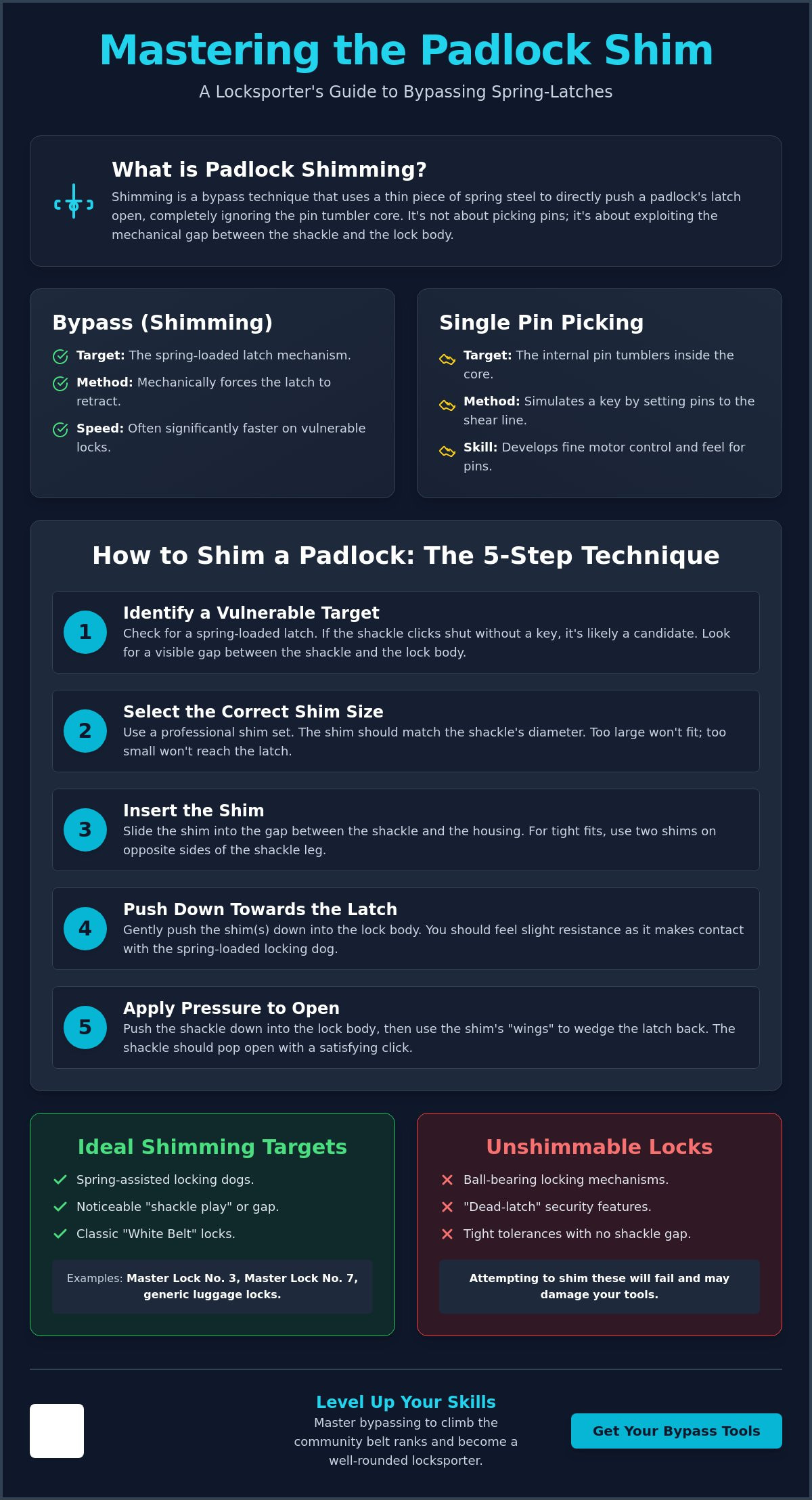 How to use padlock shims