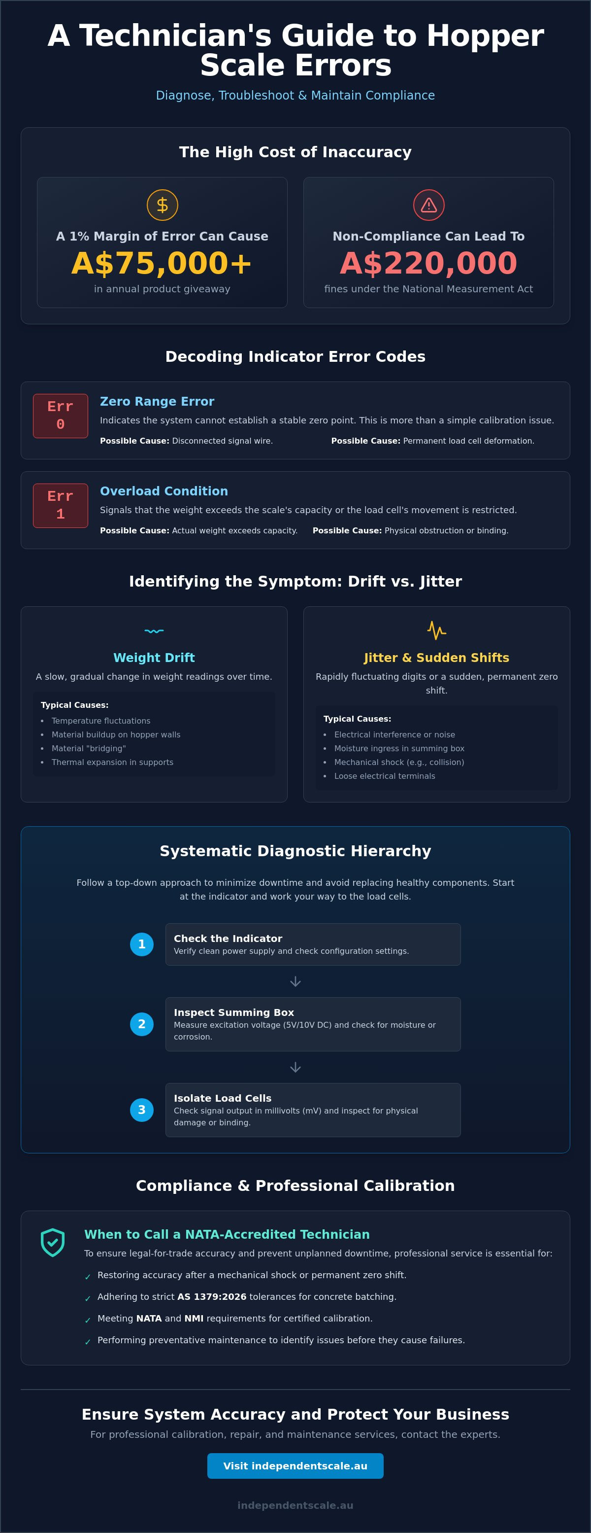 Troubleshooting common hopper scale errors