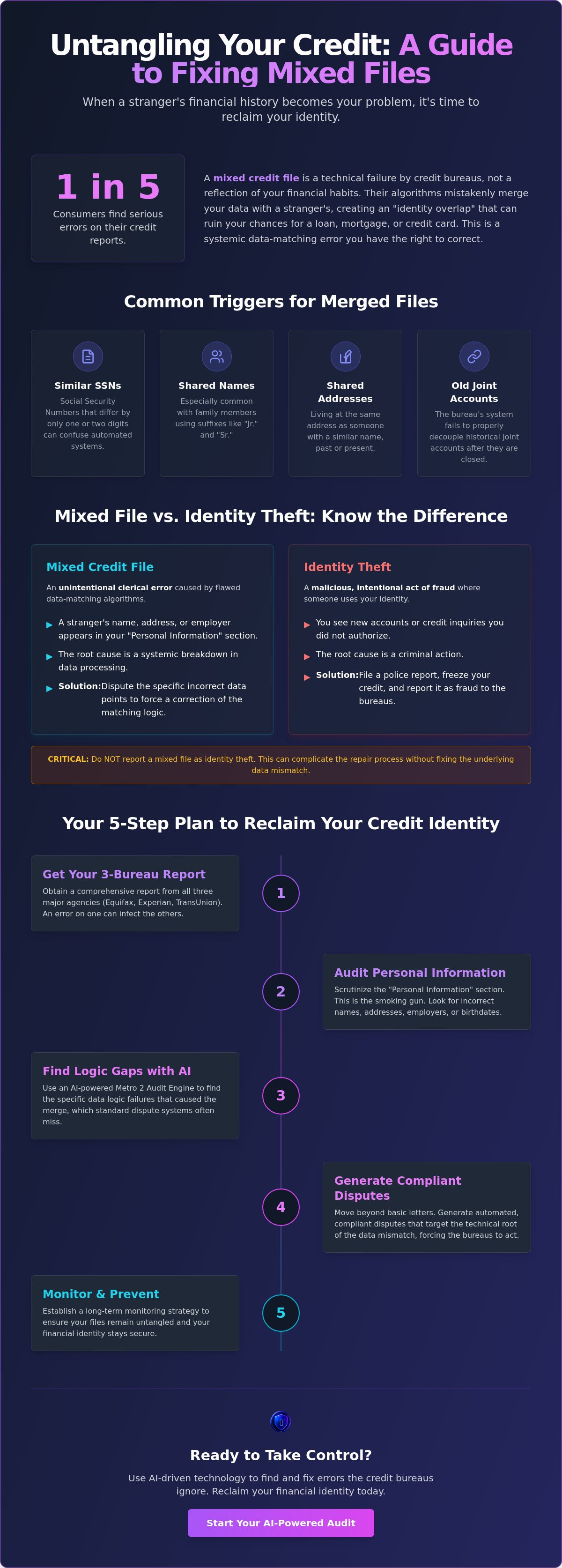 How to fix mixed credit files