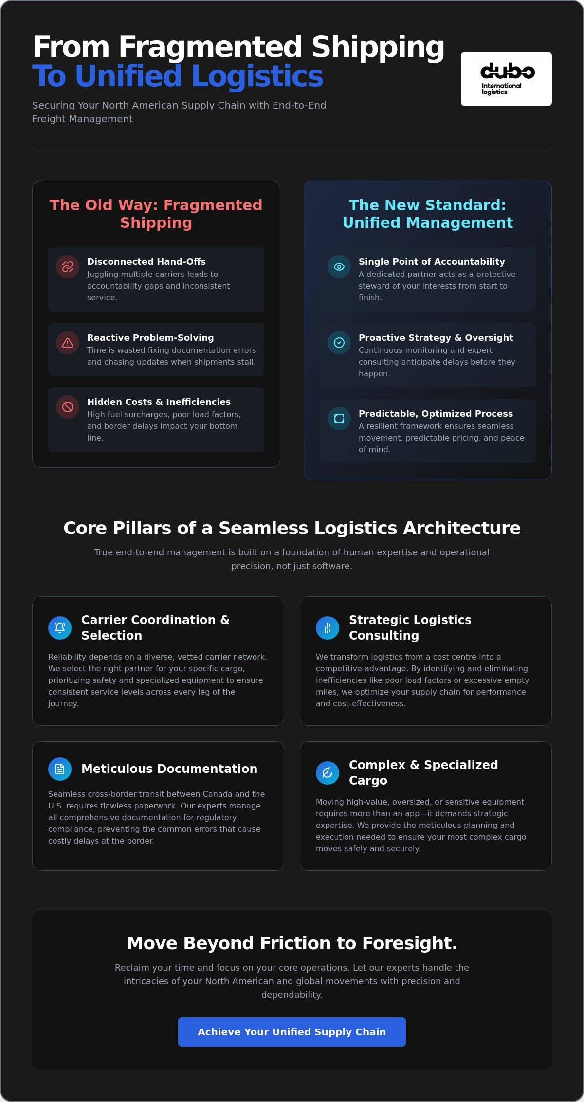 End-to-end freight management