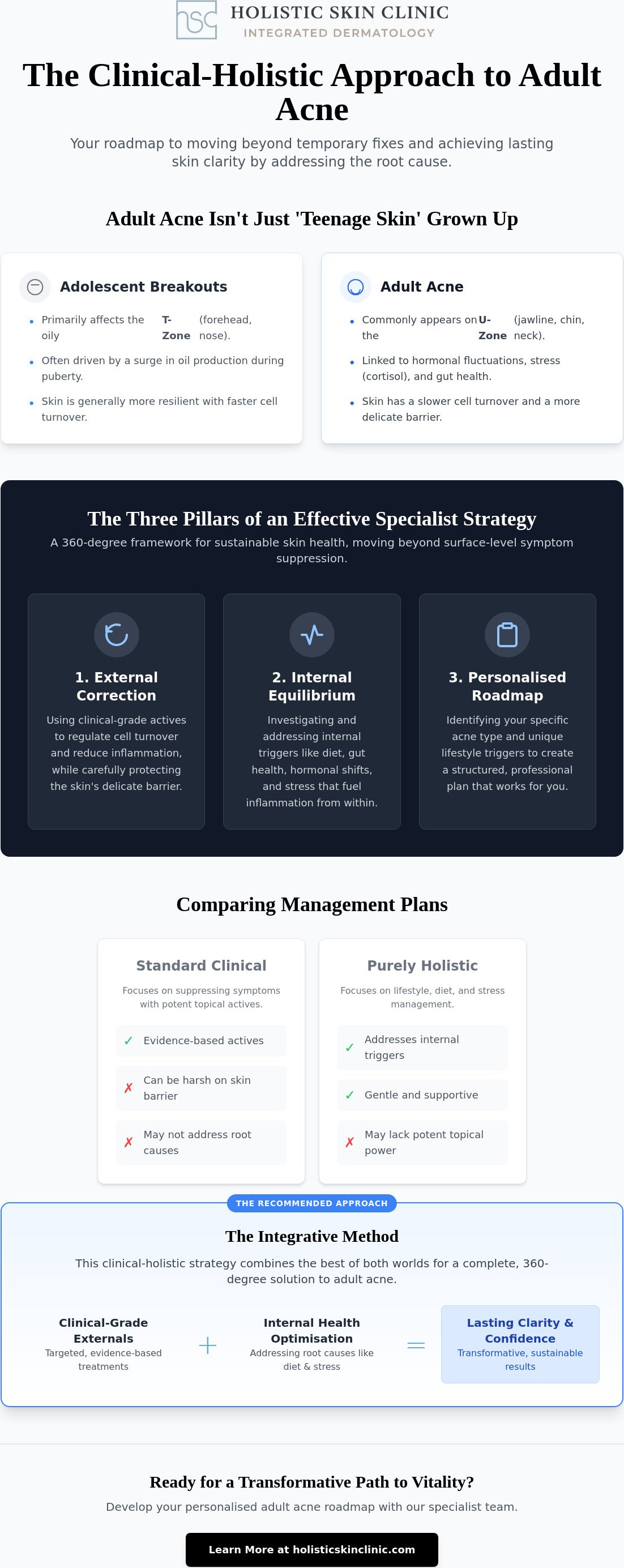 Adult acne management plan