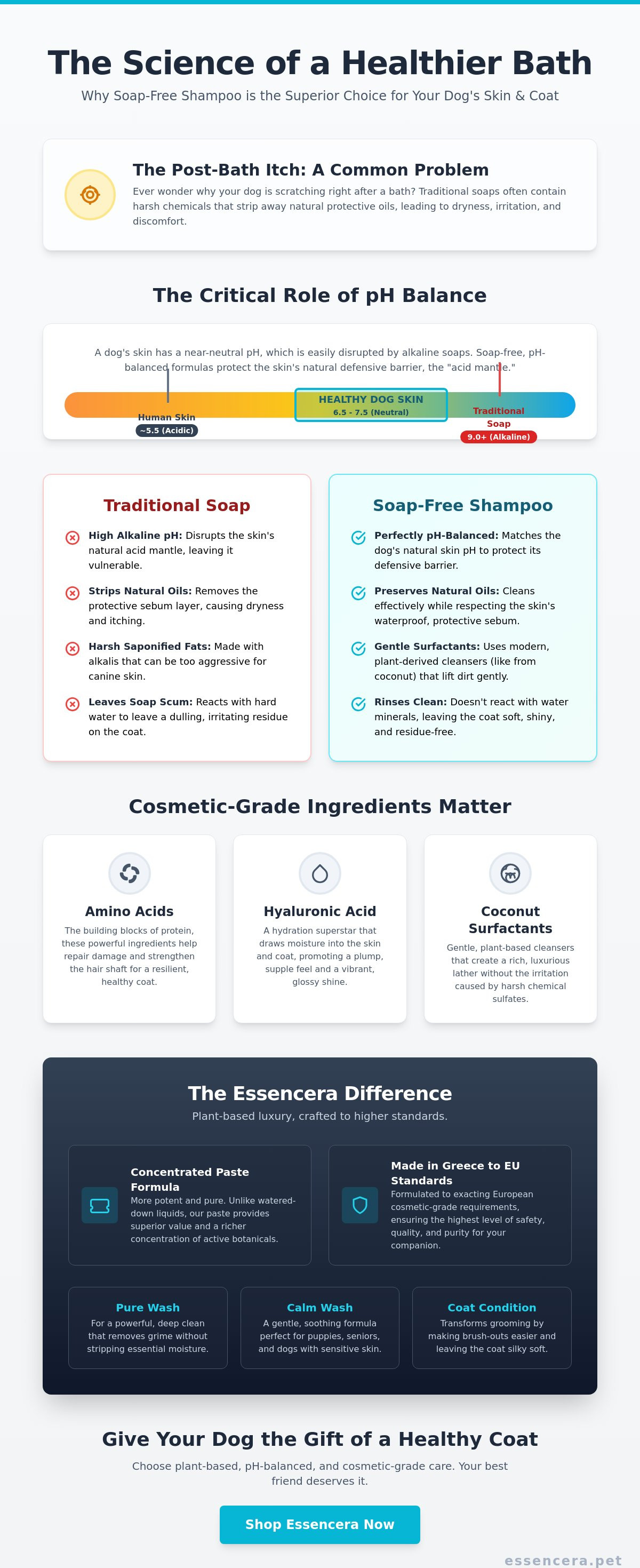 What is a soap-free dog shampoo