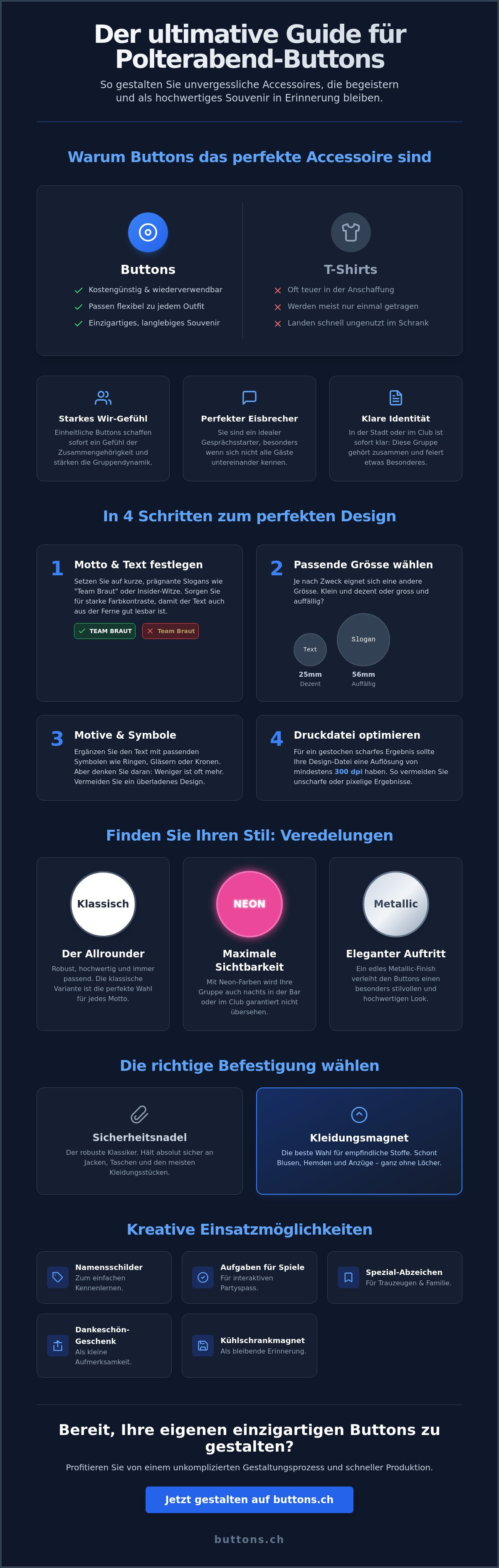 Buttons für polterabend gestalten