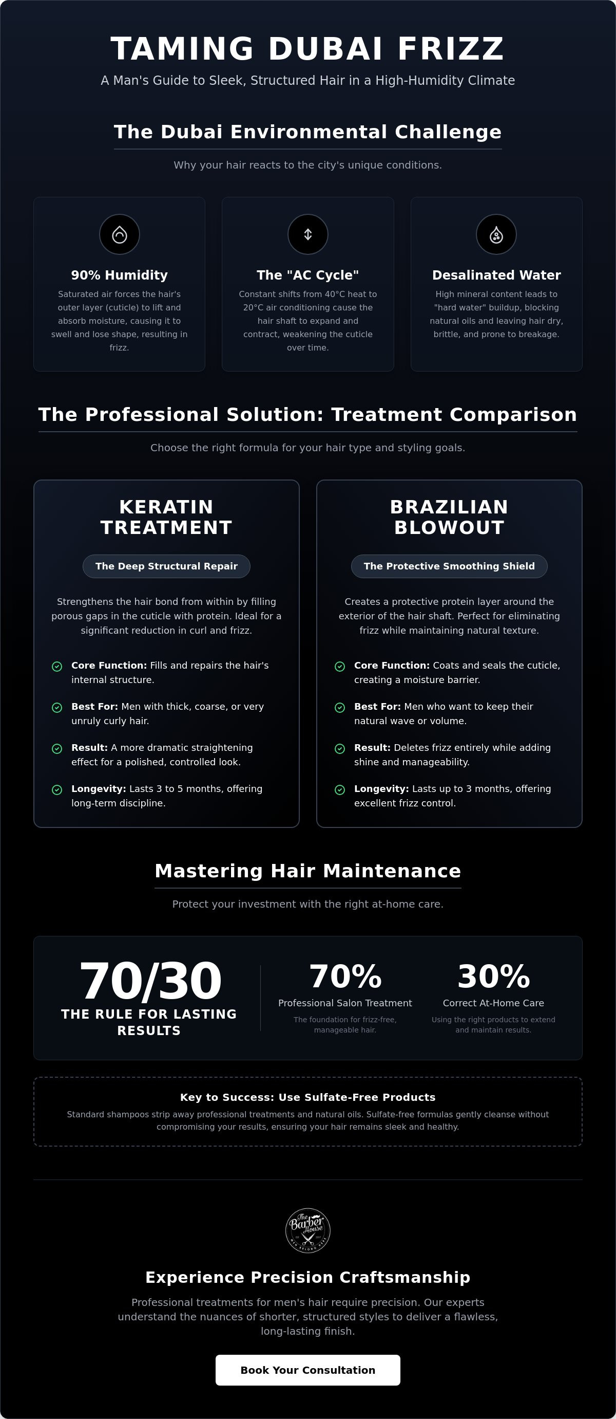 Frizzy hair treatment for men Dubai