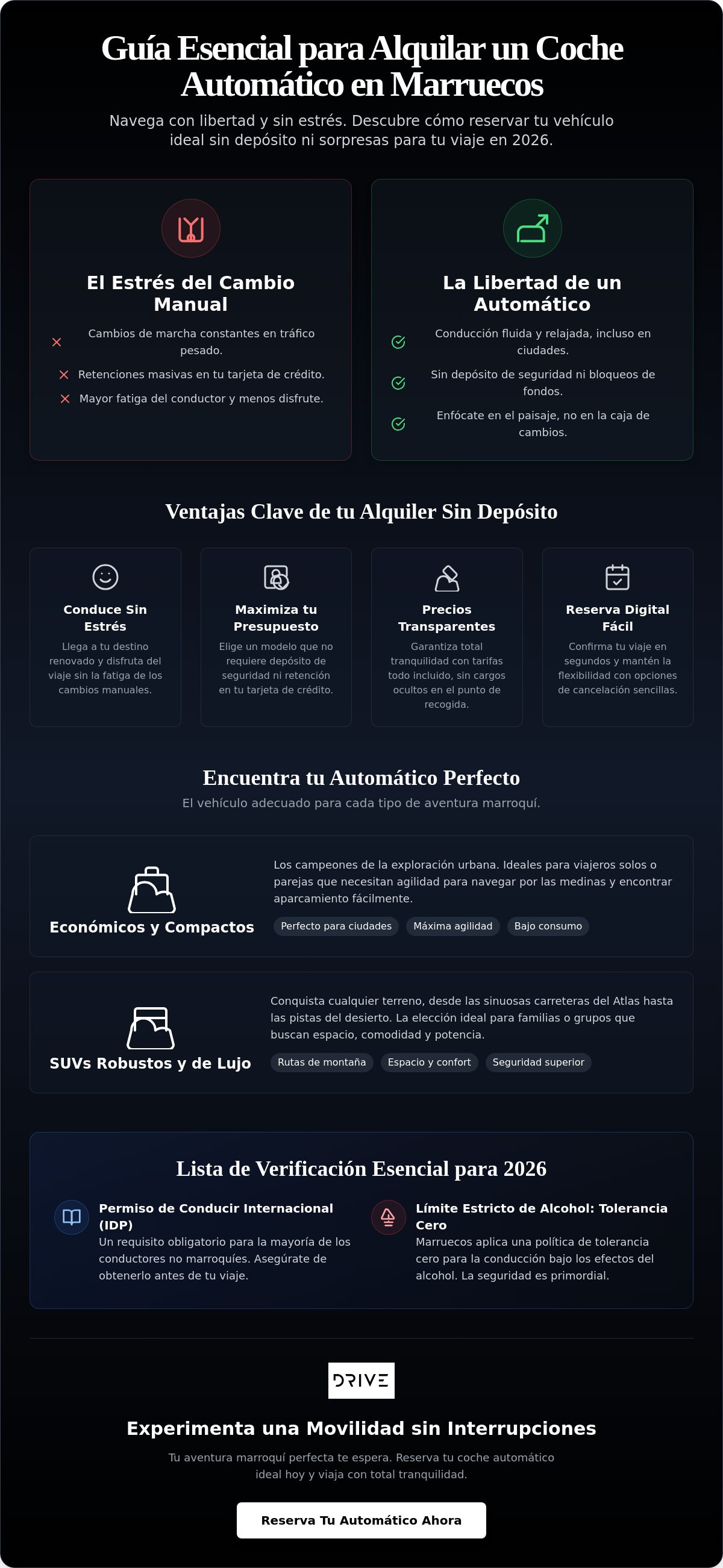 Alquiler de coche automático Marruecos