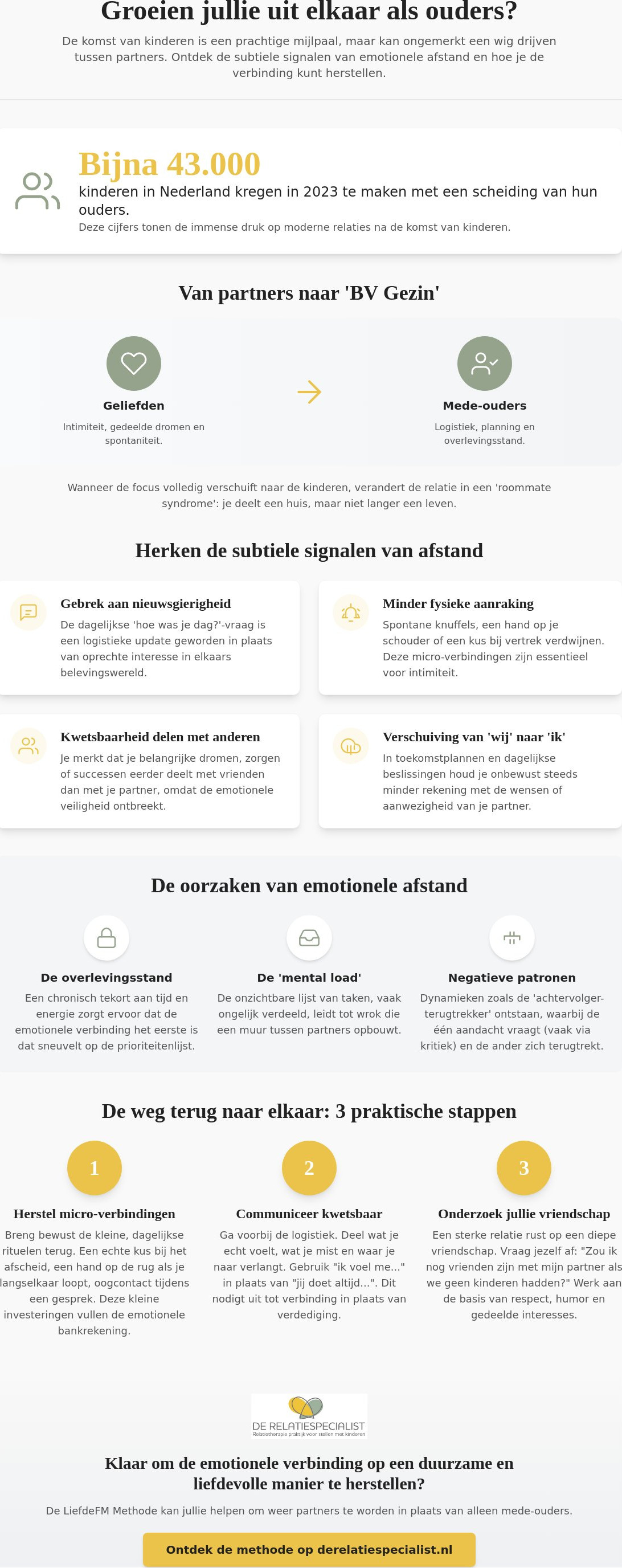 Relatieproblemen door kinderen