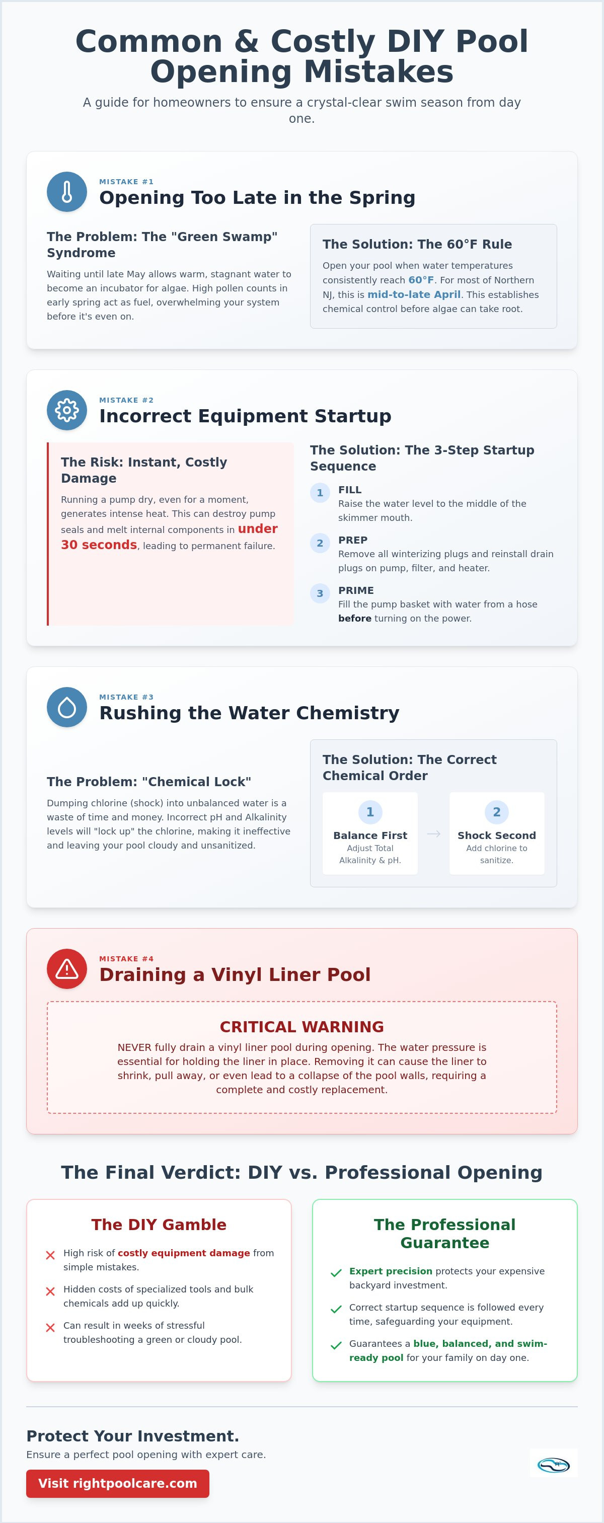 DIY pool opening mistakes to avoid